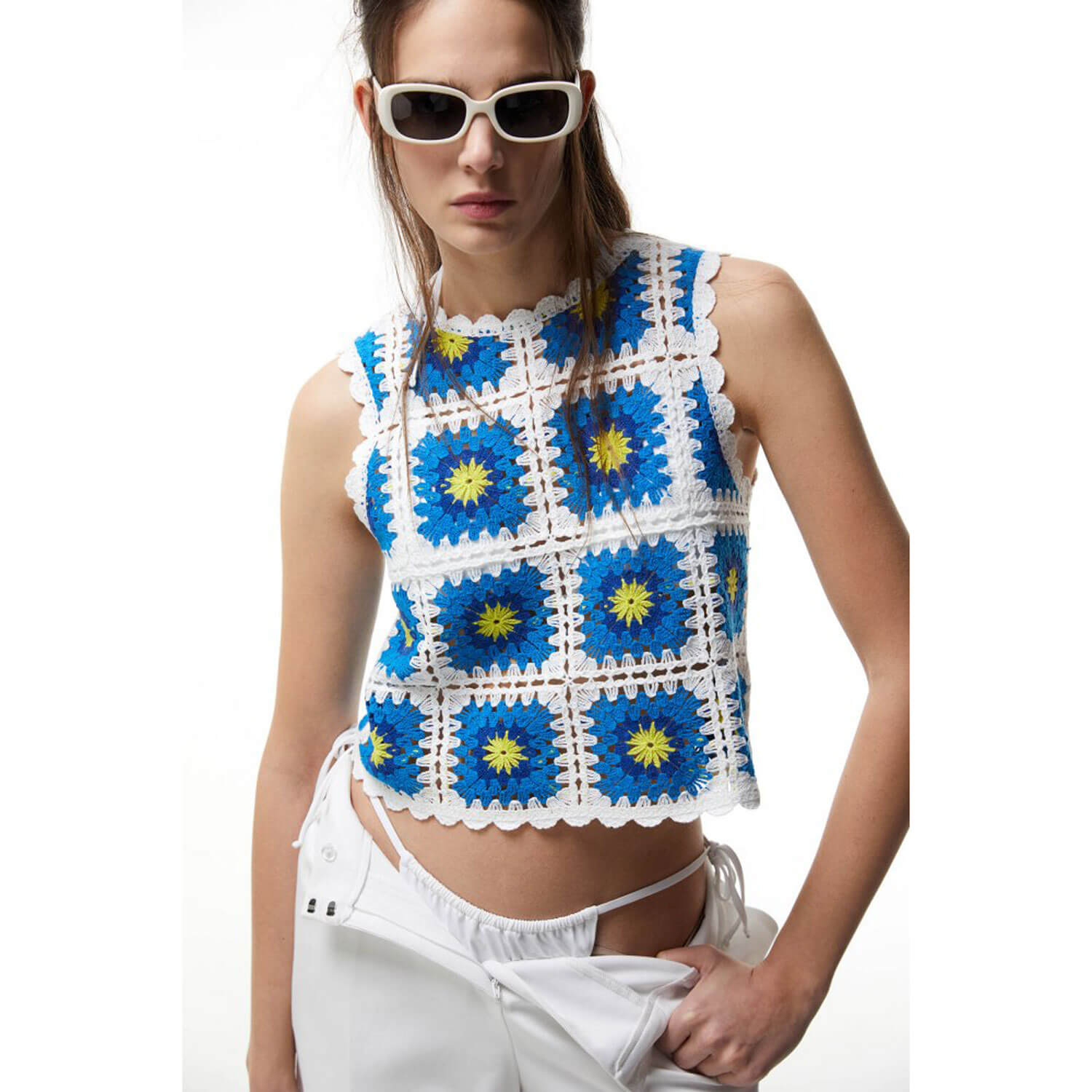 Sfera Strappy Crochet Top 1 Shaws Department Stores