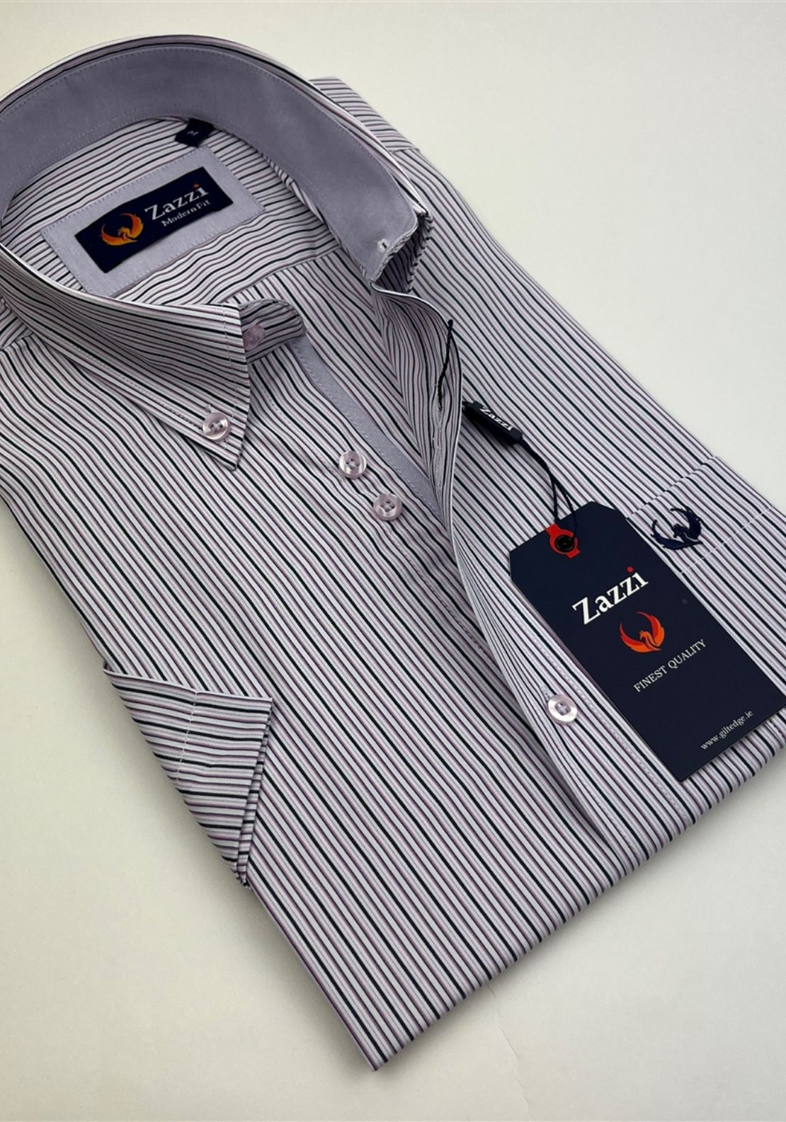 Zazzi Short Sleeve Stripe Shirt - Pink 2 Shaws Department Stores