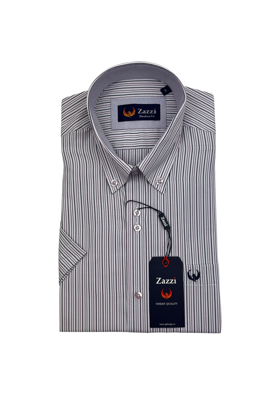 Zazzi Short Sleeve Stripe Shirt - Pink 1 Shaws Department Stores
