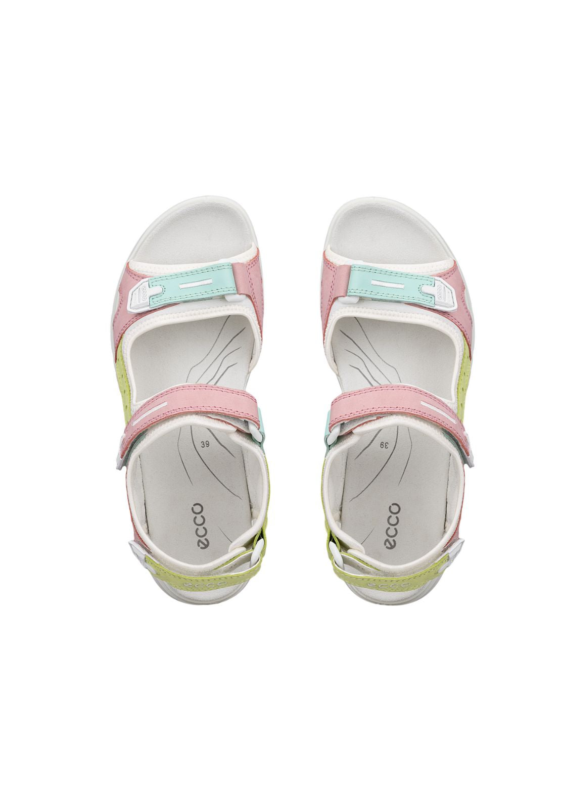 Ecco Pos Offroad Hiking Sandal - Old Rose Emerald Sunny Lime 2 Shaws Department Stores