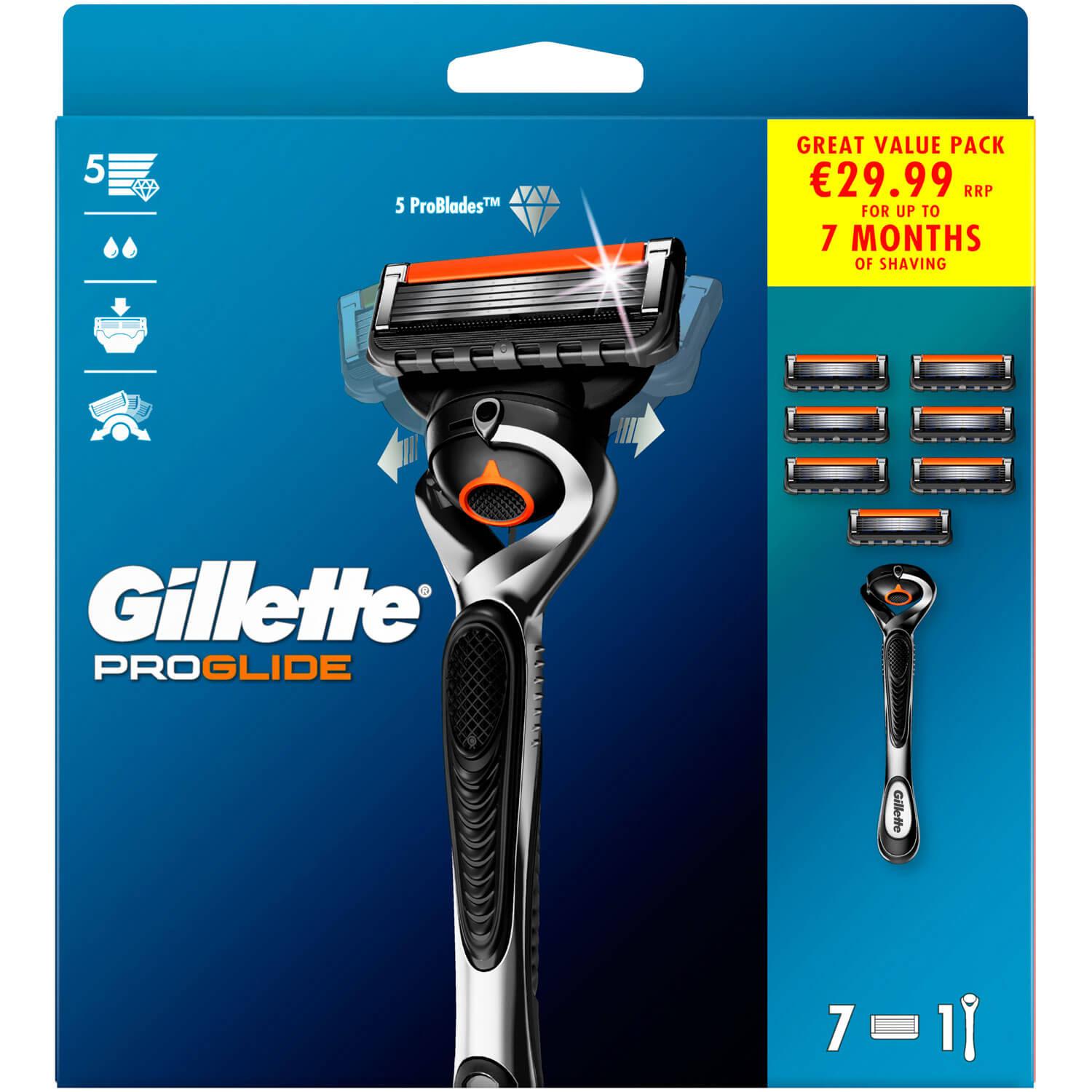 Gillette Progilde Razor Plus 6 Blades 1 Shaws Department Stores
