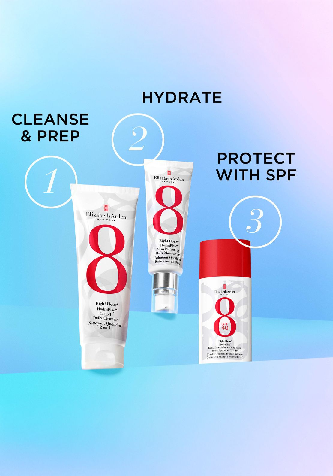 Elizabeth Arden Eight Hour® HydraPlay™ Daily Defense Nourishing Fluid Broad Spectrum SPF 40 11 Shaws Department Stores