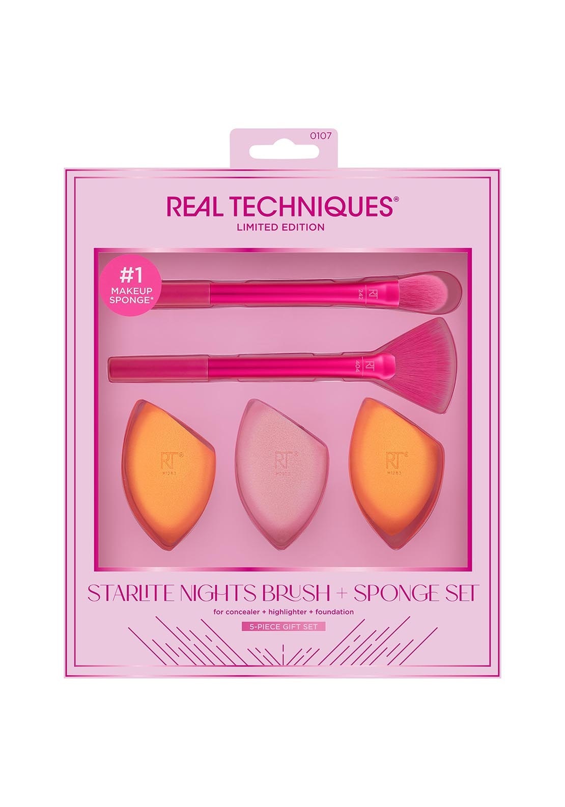 Real Techniques Starlite Nights Brush + Sponge Set 1 Shaws Department Stores