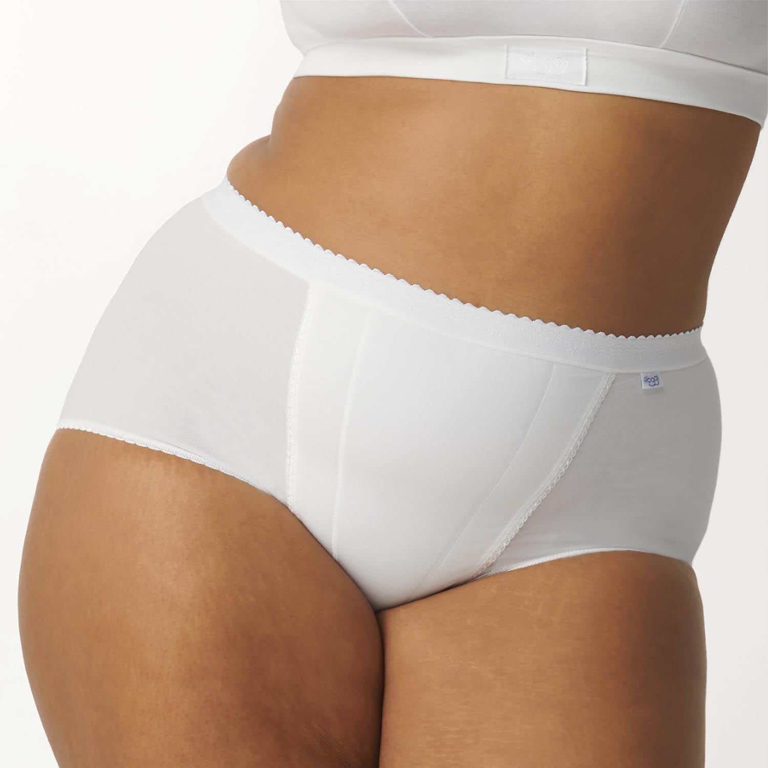 Sloggi Control Maxi Brief 2 pack - White 3 Shaws Department Stores