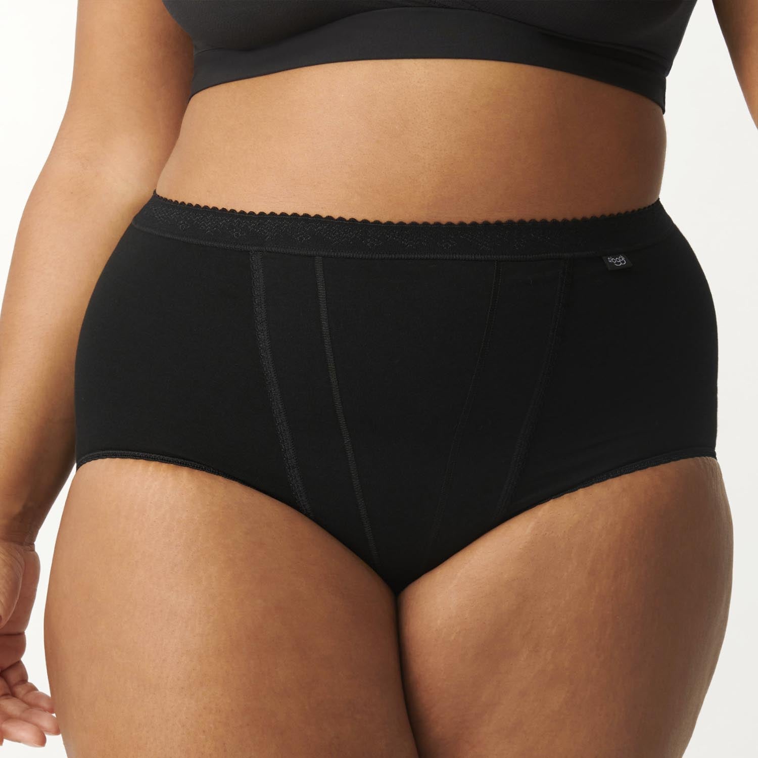 Sloggi Control Maxi Brief 2 pack - Black 3 Shaws Department Stores