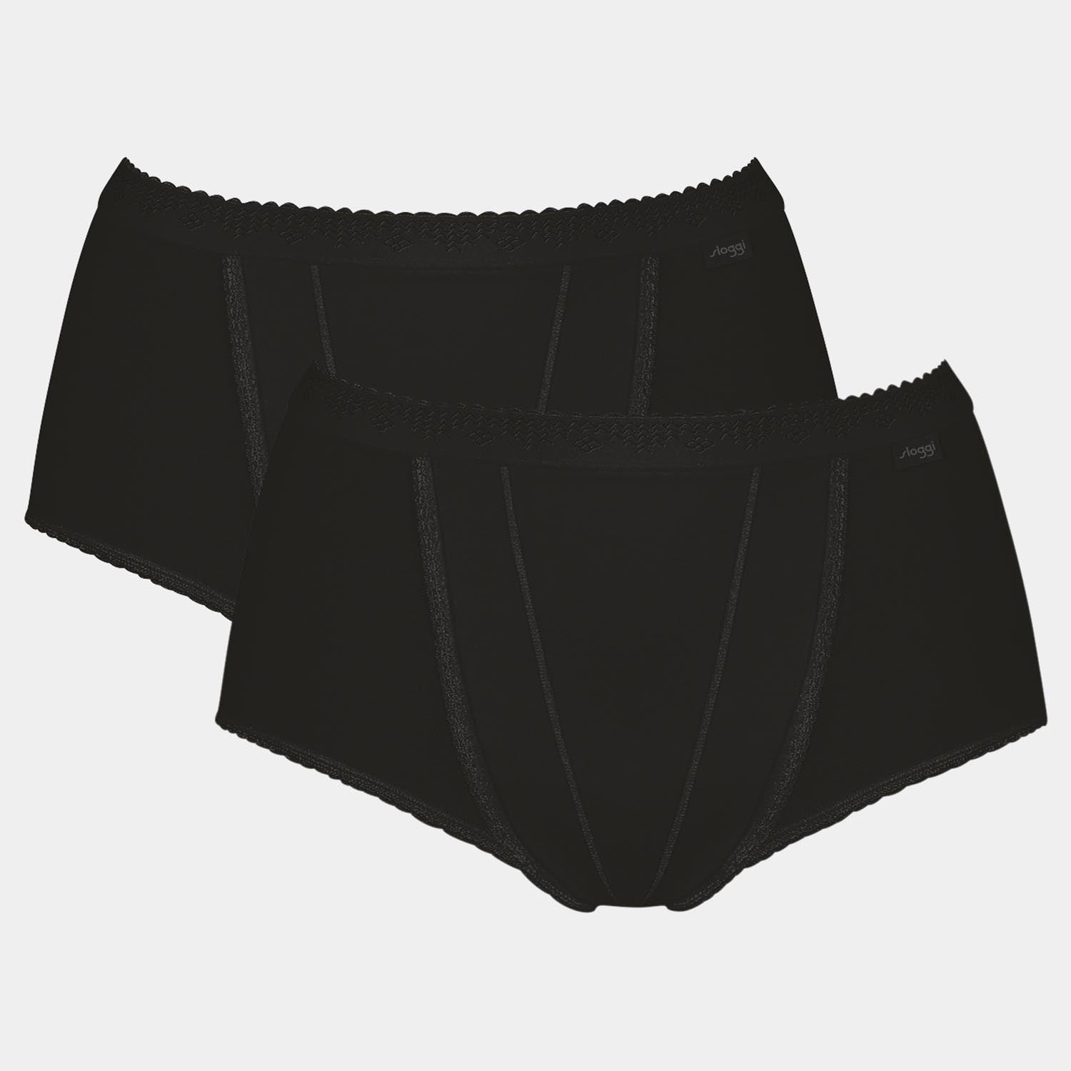 Sloggi Control Maxi Brief 2 pack - Black 2 Shaws Department Stores