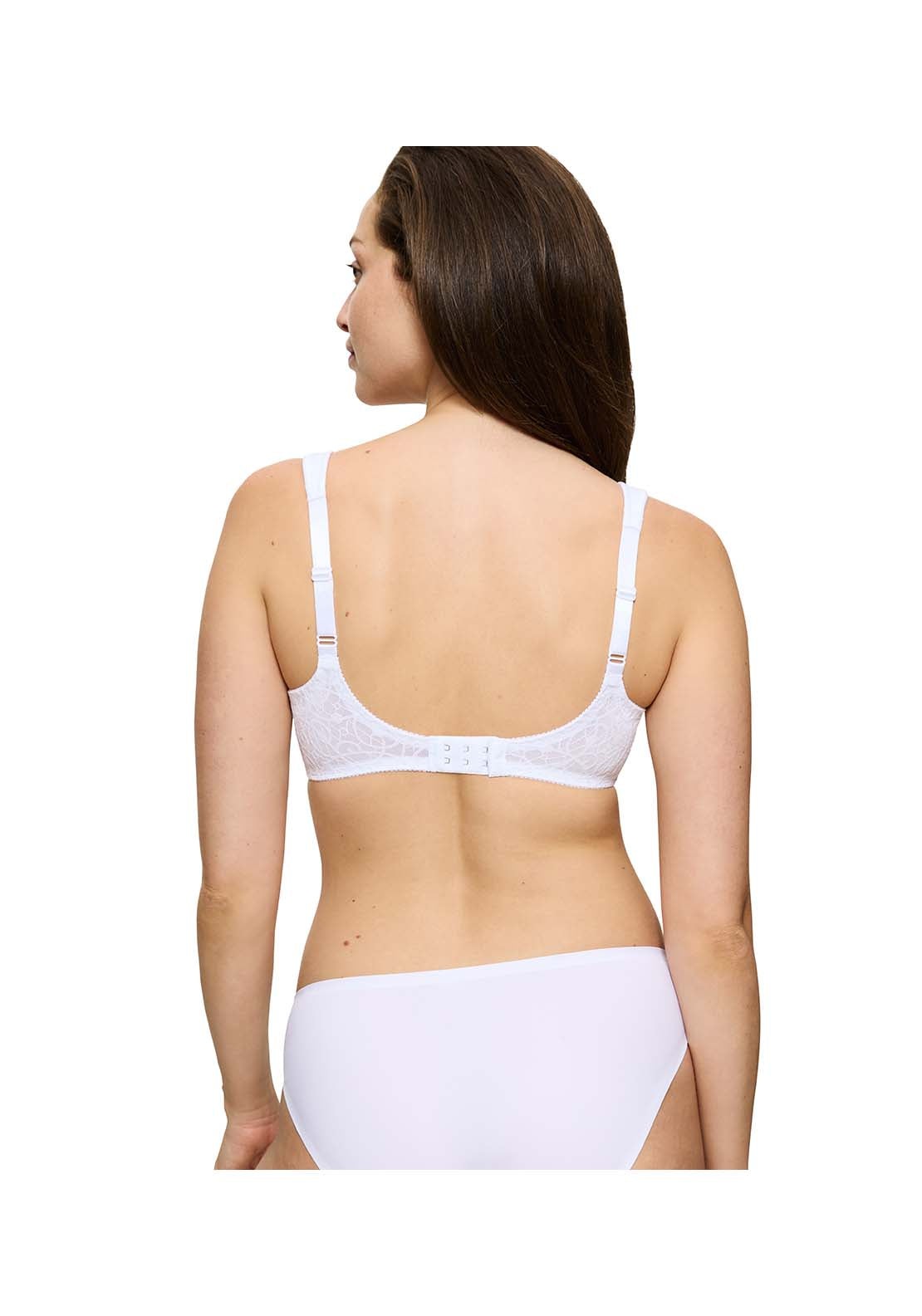 Triumph Comfort Minimiser Wired Bra - White 3 Shaws Department Stores