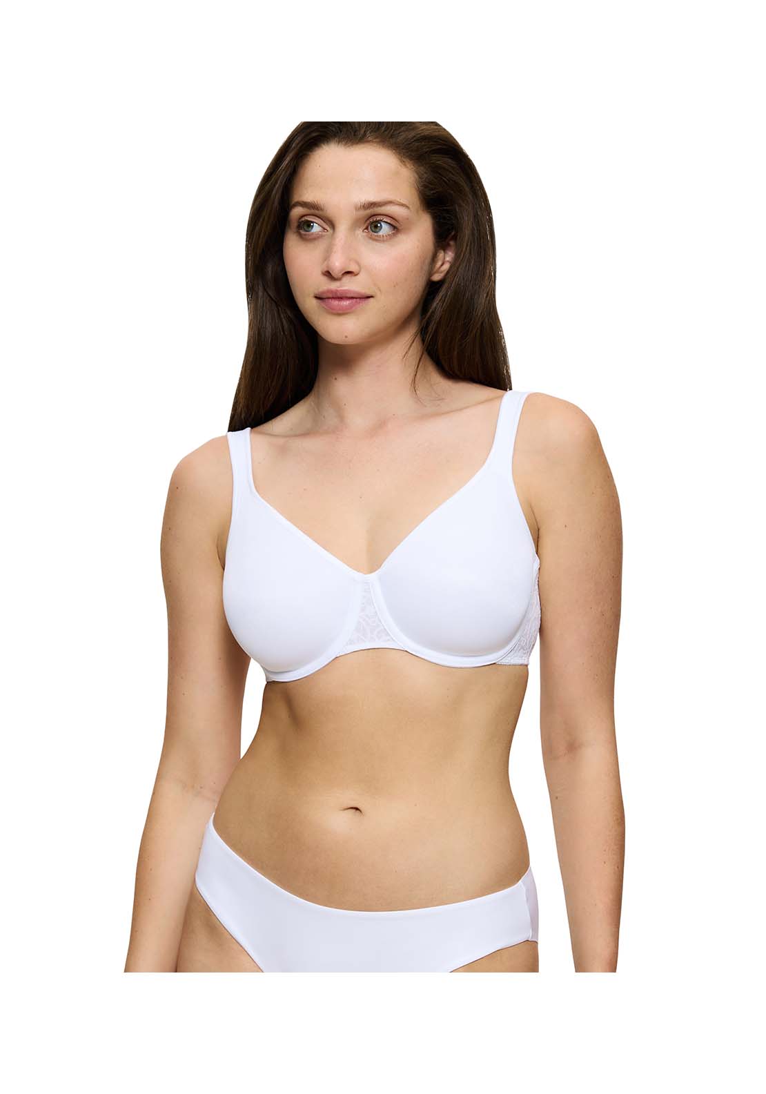 Triumph Comfort Minimiser Wired Bra - White 2 Shaws Department Stores