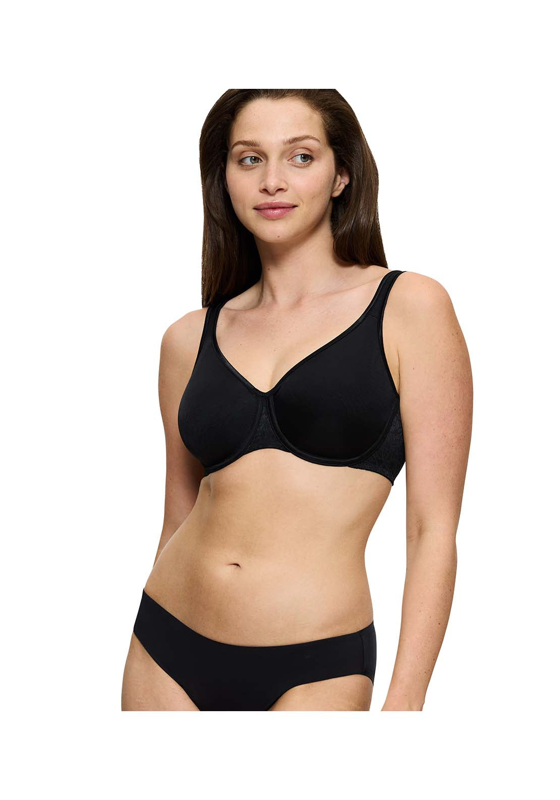 Triumph Comfort Minimiser Wired Bra - Black 2 Shaws Department Stores
