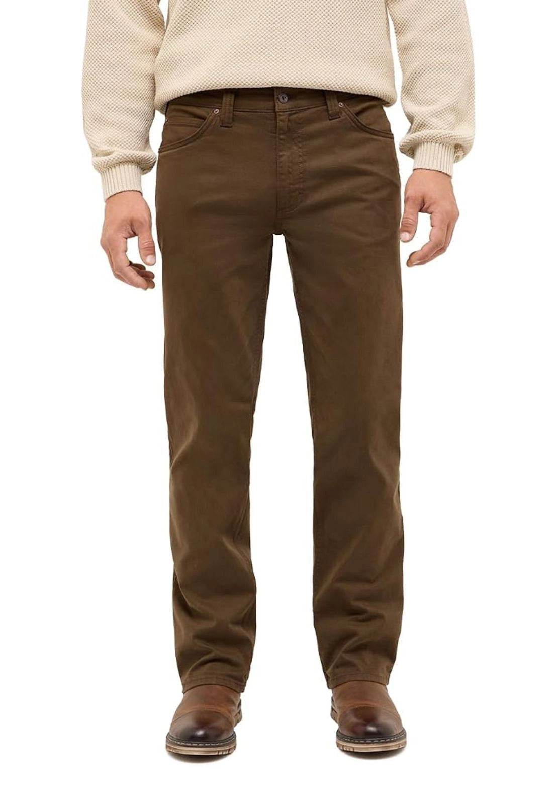 Mustang Tramper 5 Pocket Jeans - Brown 1 Shaws Department Stores