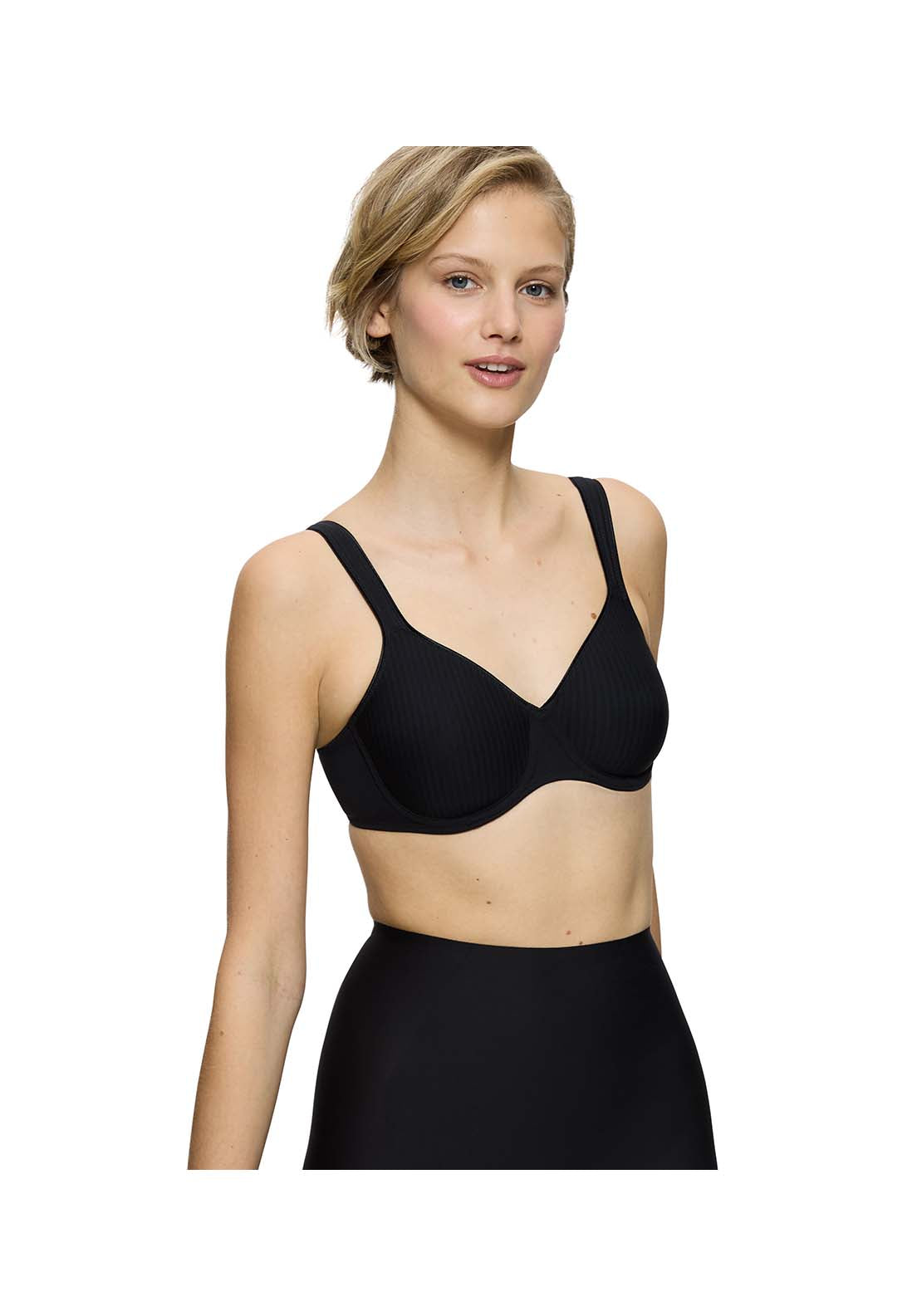 Triumph Modern Softcotton Wired Bra - Black 2 Shaws Department Stores