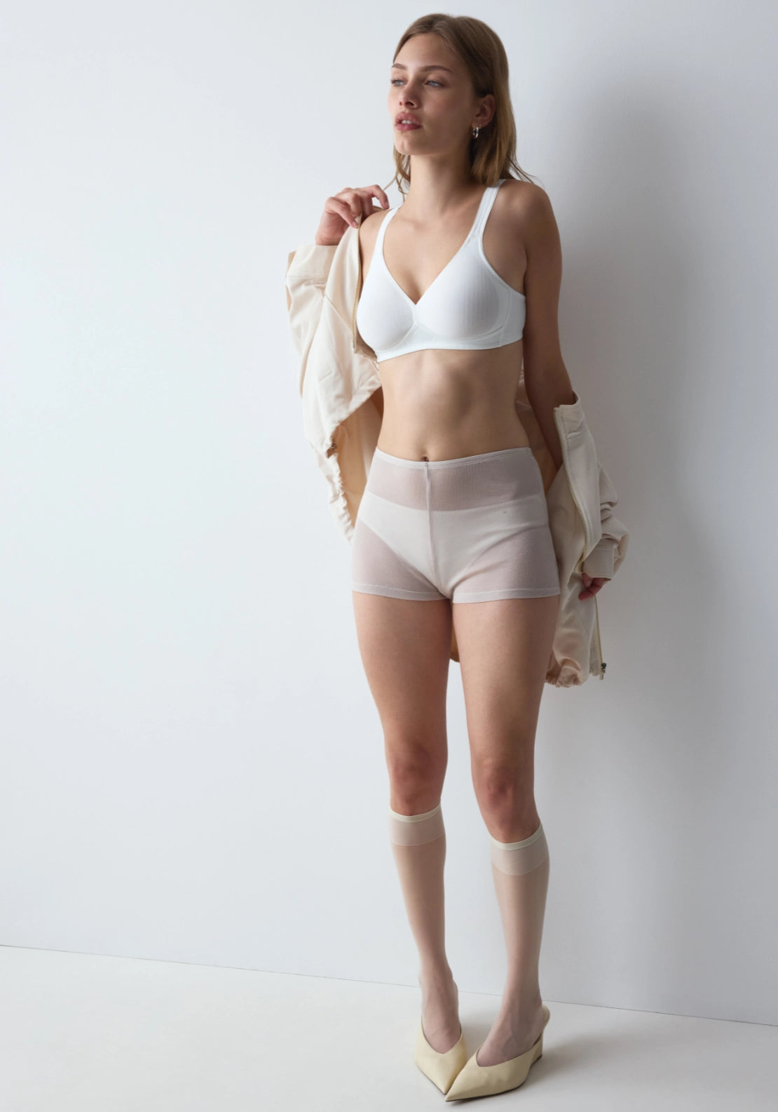 Triumph Modern Softcotton Non Wired Bra - White 3 Shaws Department Stores