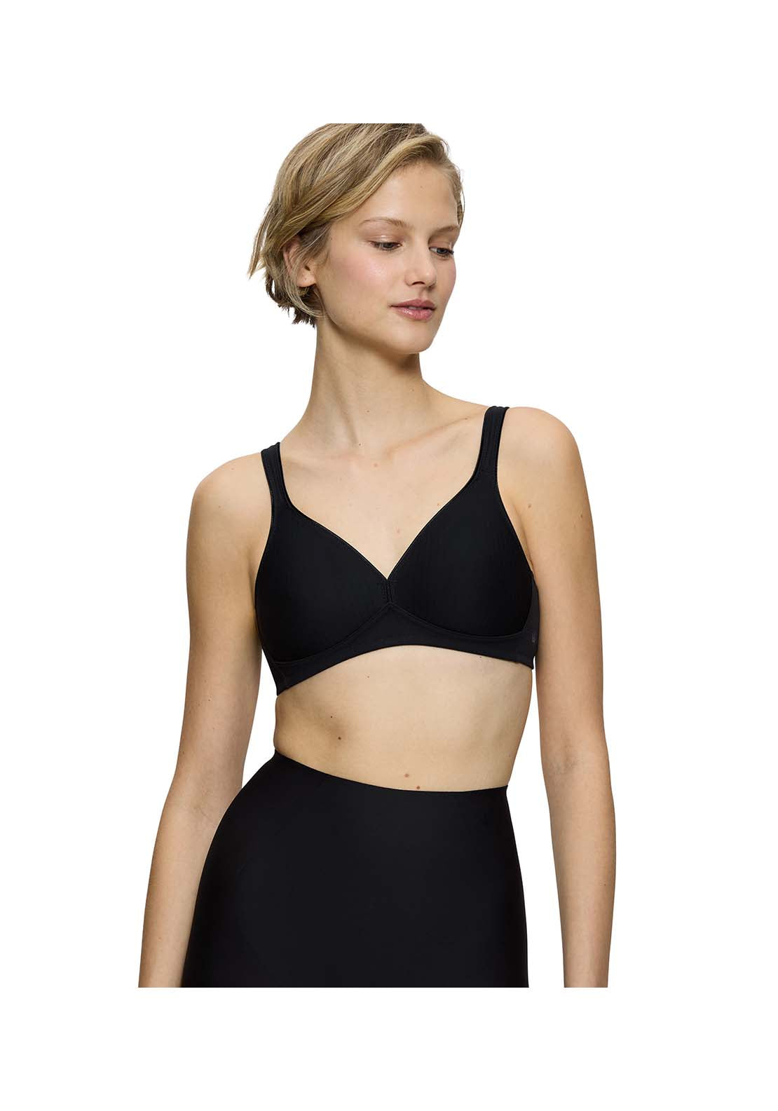 Triumph Modern Softcotton Non Wired Bra - Black 2 Shaws Department Stores