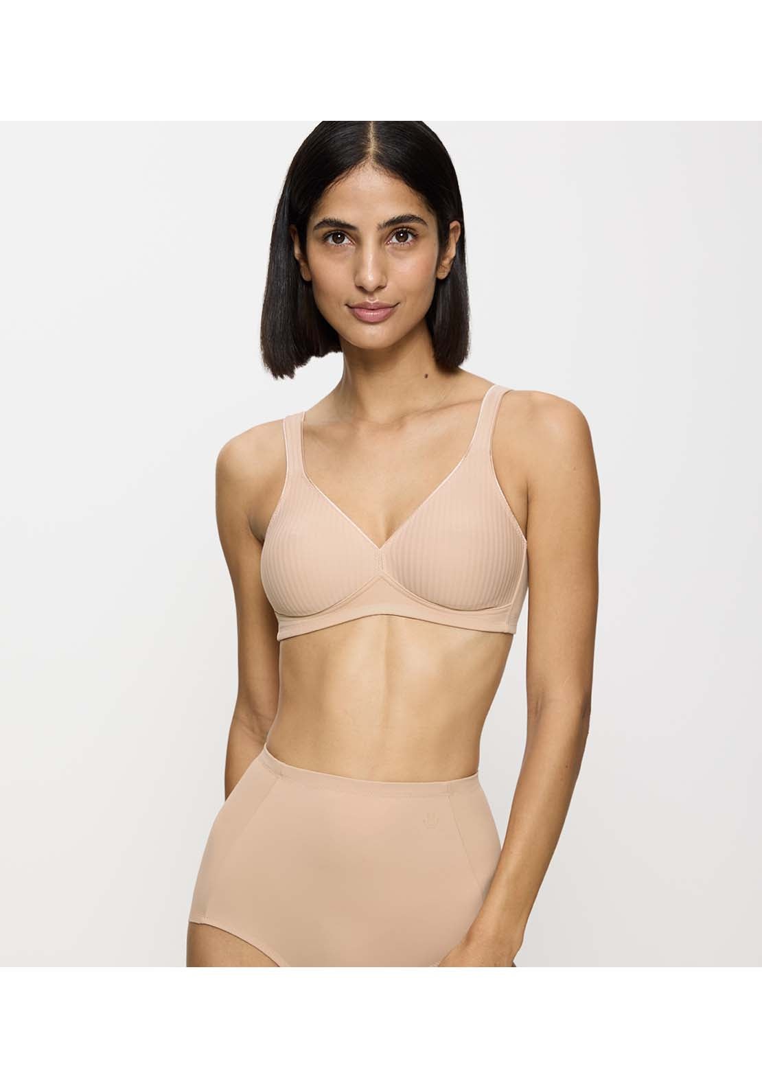 Triumph Modern Softcotton Non Wired Bra - Beige 1 Shaws Department Stores