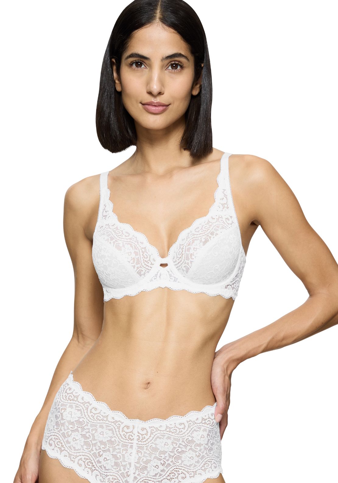Triumph Amourette Wired Half-Padded - White 3 Shaws Department Stores