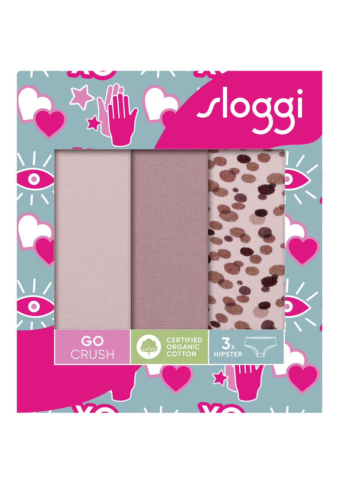 Sloggi Go Crush hipster brief 3 pack - Multicolour 1 Shaws Department Stores