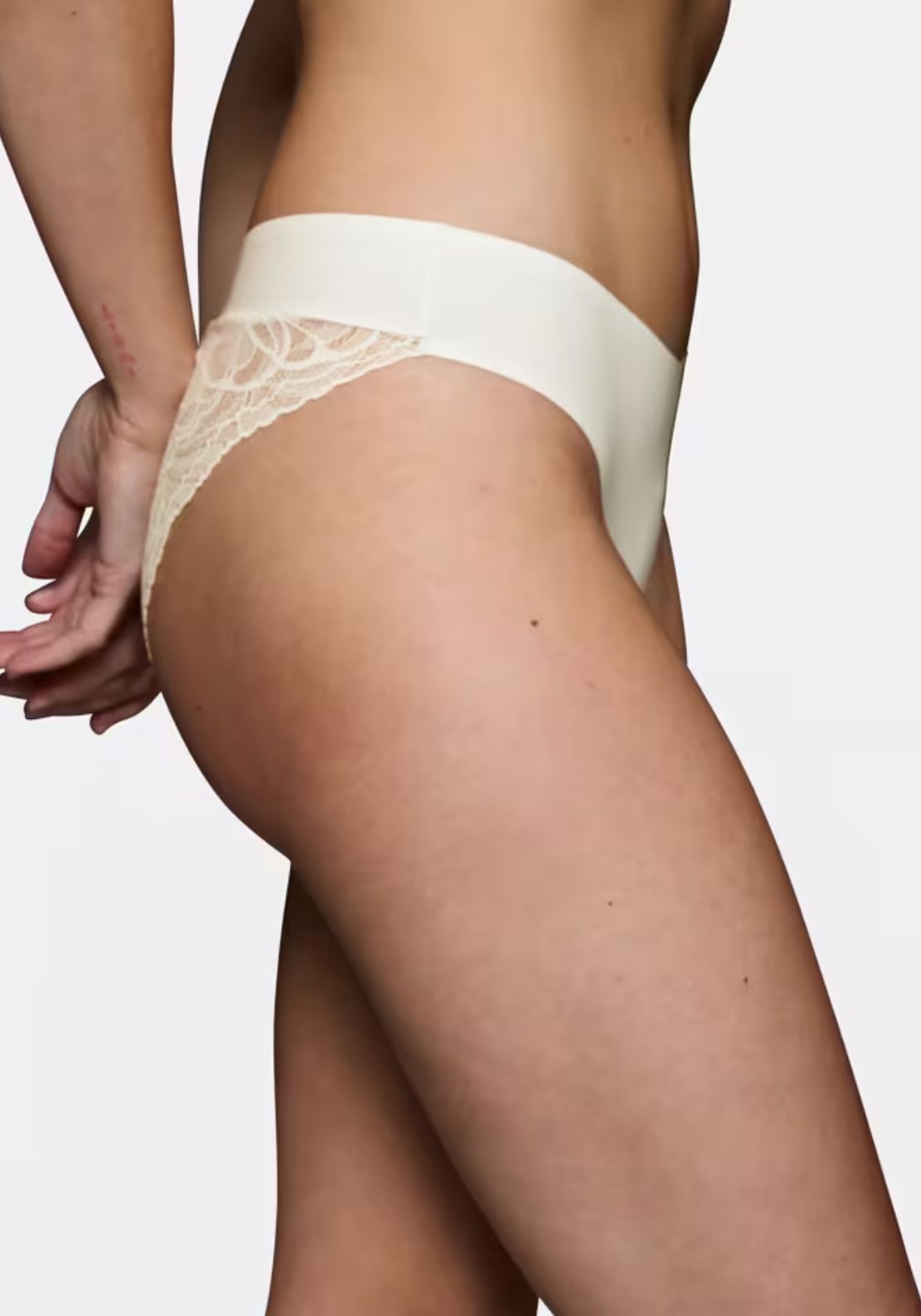 Triumph Body Make-Up Illusion Lace Brief - Ecru White 3 Shaws Department Stores