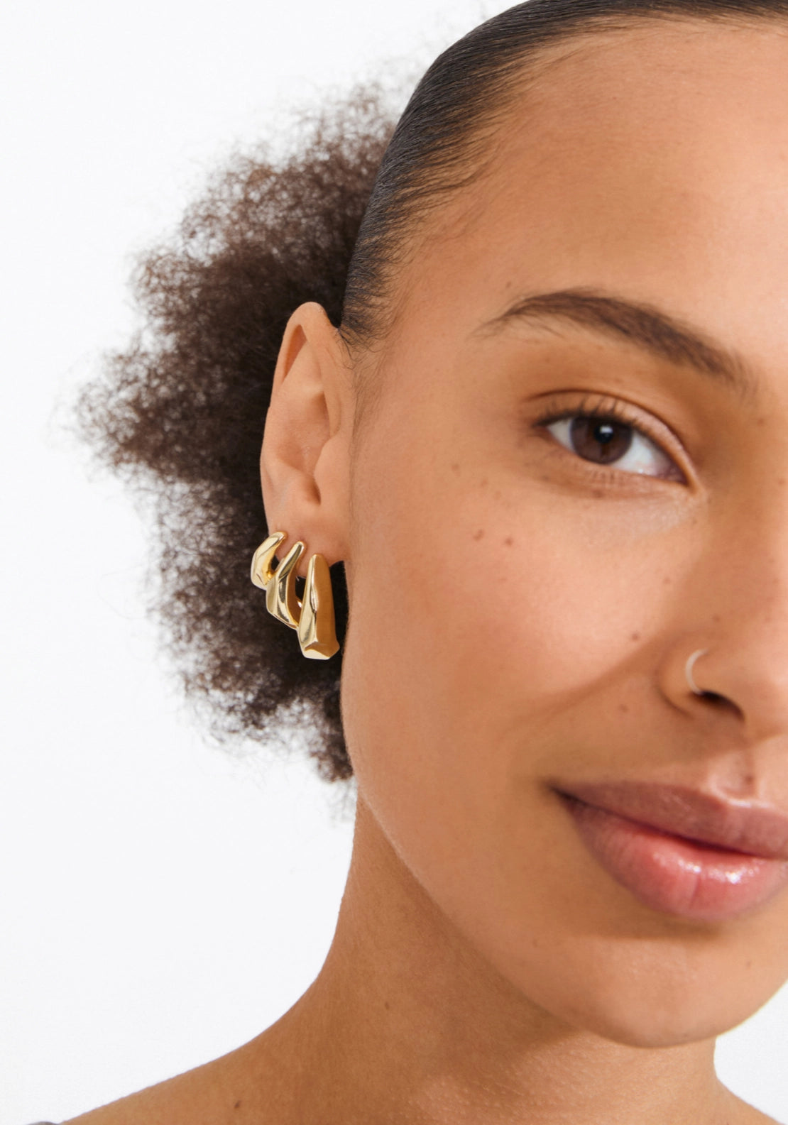 Presence Gold Plated Earrings - Gold