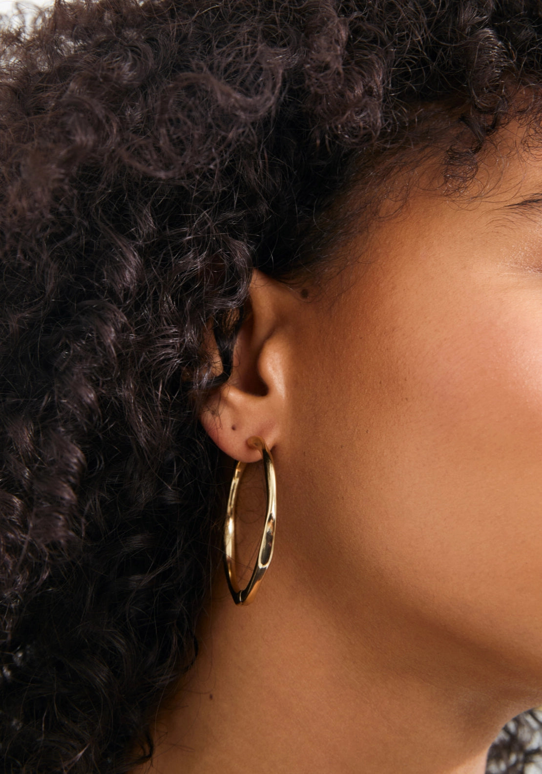 Presence Gold Plated Hoop Earrings - Gold