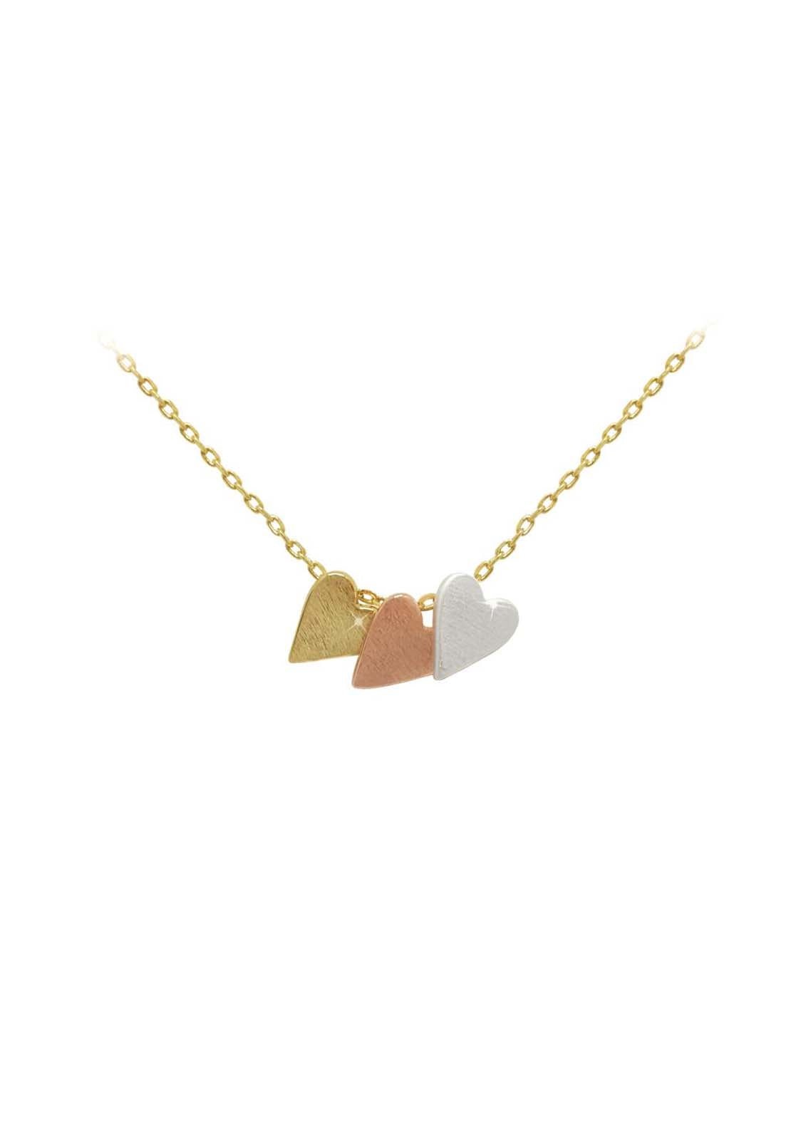 Tipperary Jewellery Three Tone Leaf Pend - Gold 1 Shaws Department Stores