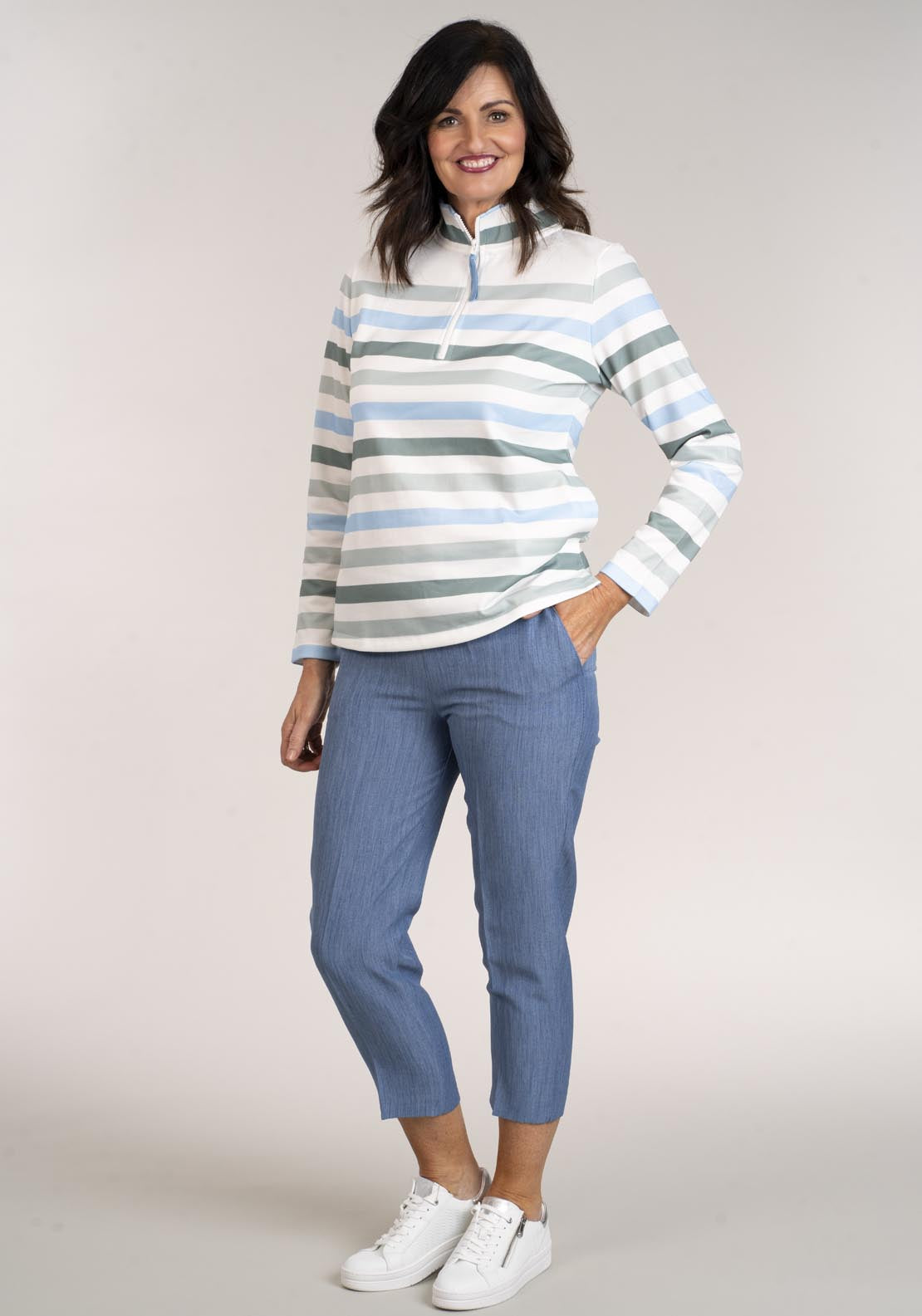 Tea Lane Pv Pant Half Elastic 25In - Blue 1 Shaws Department Stores
