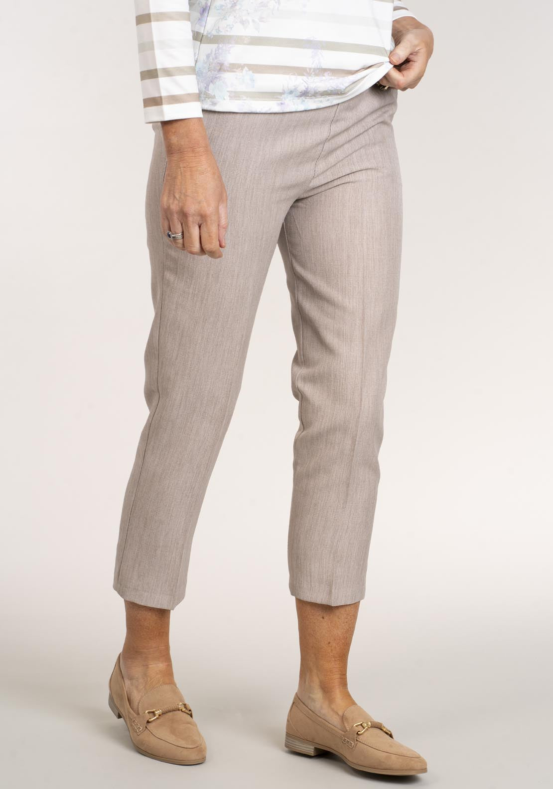 Tea Lane Pv Pant Half Elastic 25In - Grey 3 Shaws Department Stores