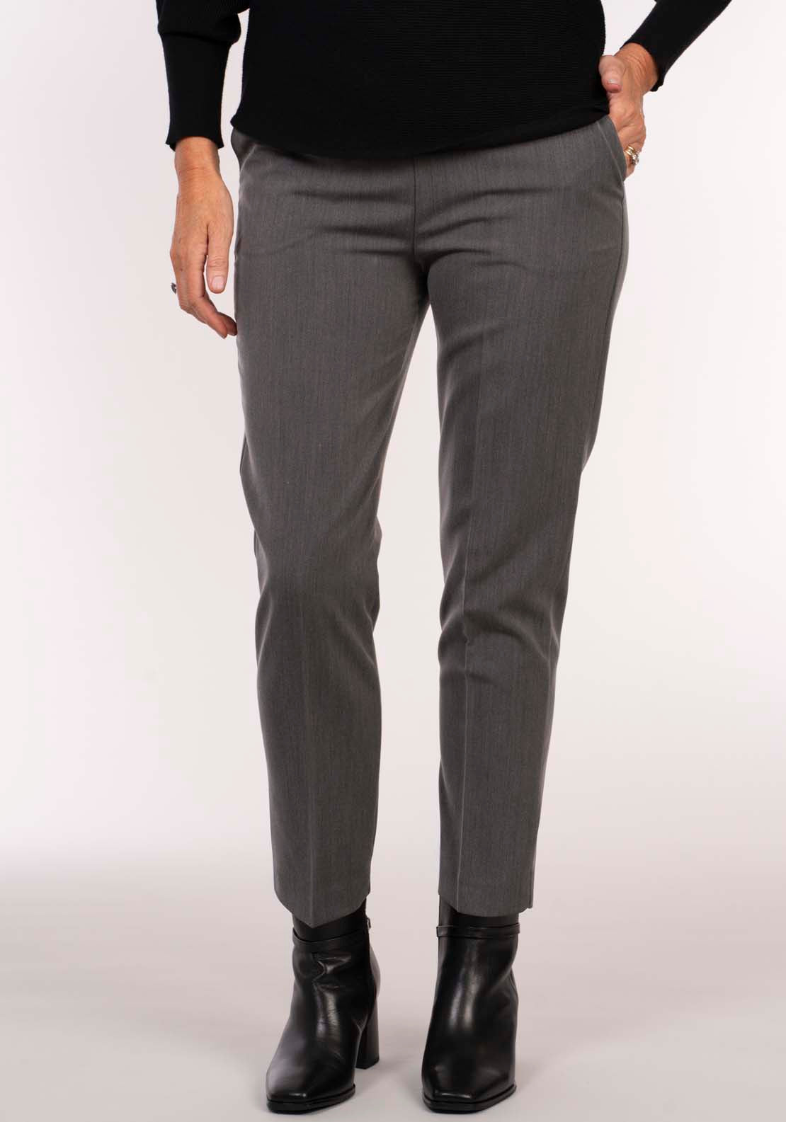 Tea Lane 25 Full Back Elastic Pant - Grey 1 Shaws Department Stores