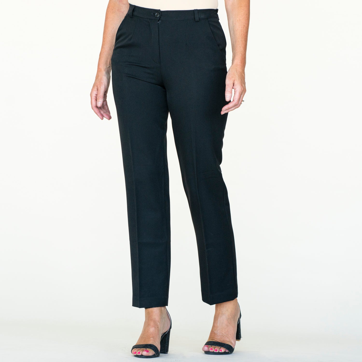 Tea Lane 27 Full Back Elastic Pant - Black 1 Shaws Department Stores