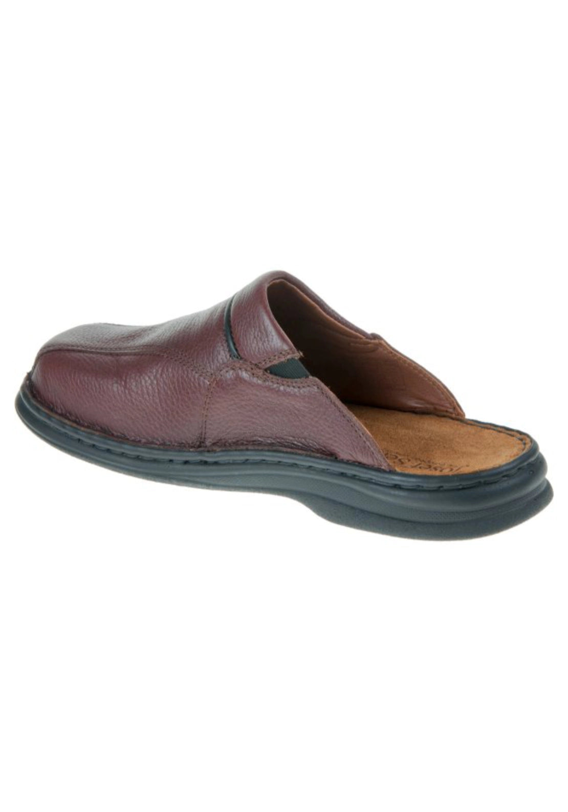 Black Leather Mule Slipper - Brasil Schwarz