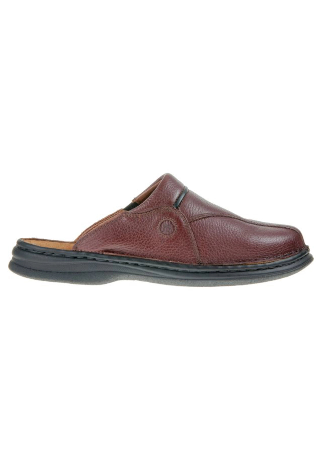 Black Leather Mule Slipper - Brasil Schwarz