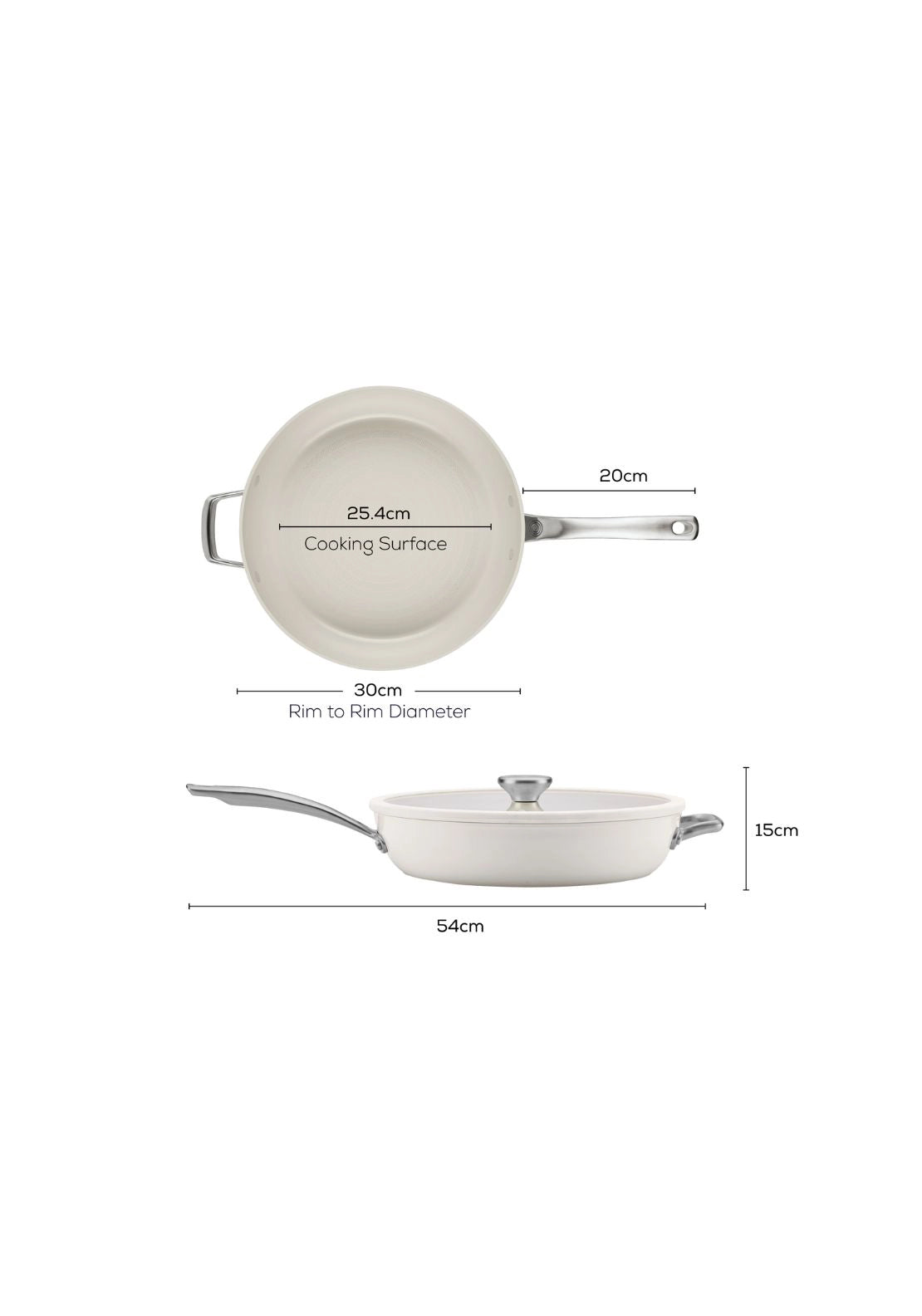 Halo With Laserdefense Covered Skillet 30cm - White
