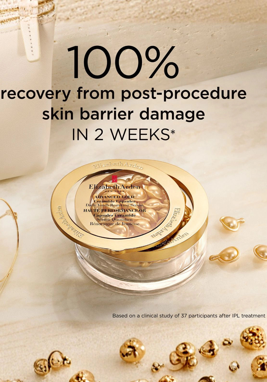Elizabeth Arden Advanced Gold Ceramide Capsules Daily Youth Restoring Serum 90 Capsules 10 Shaws Department Stores