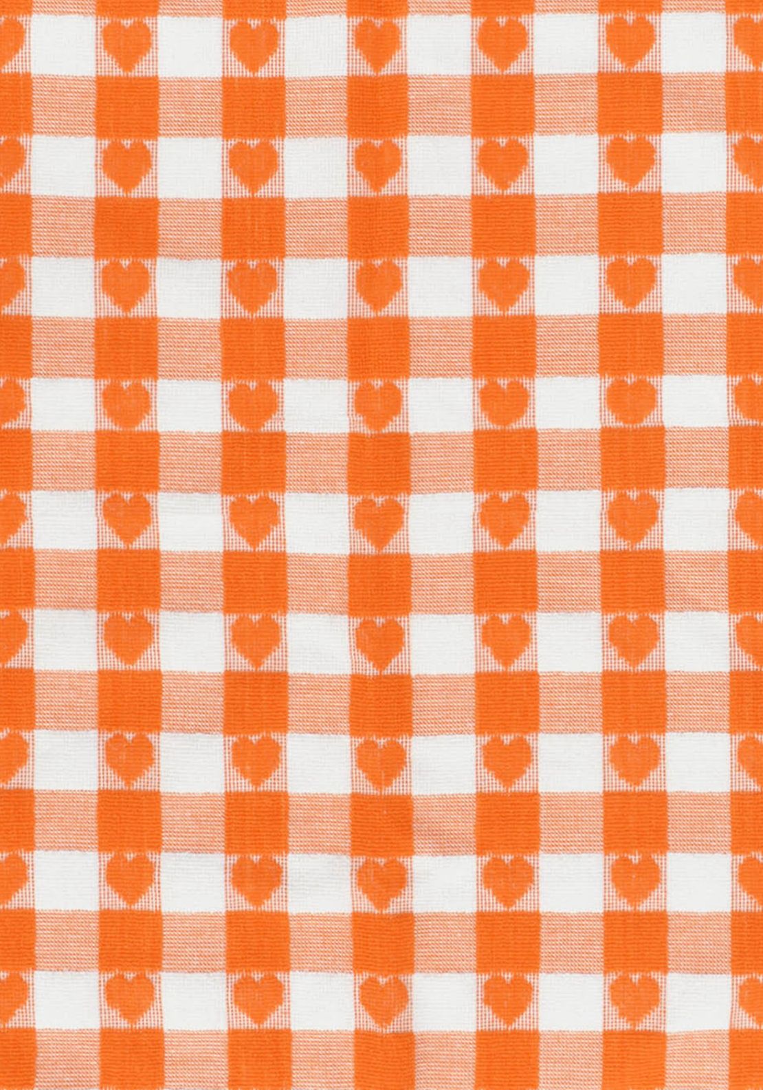 The Home Collection Hearts Check Tea Towel - Orange 3 Shaws Department Stores