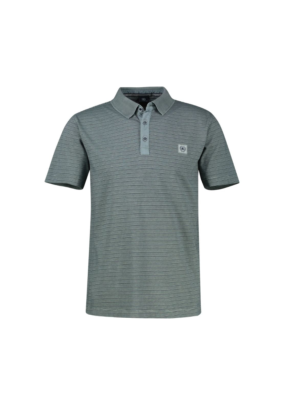 Lerros Classic Short Sleeve Polo Shirt - Storm Grey 5 Shaws Department Stores