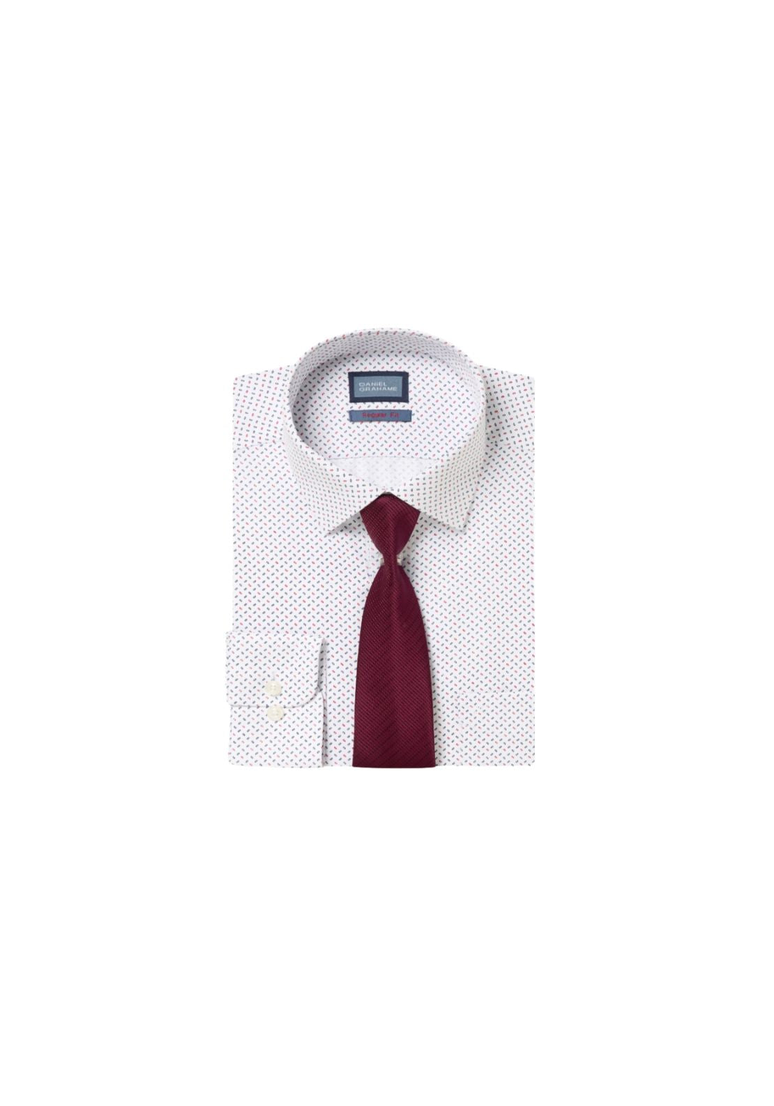 Boxed Print Shirt - Red