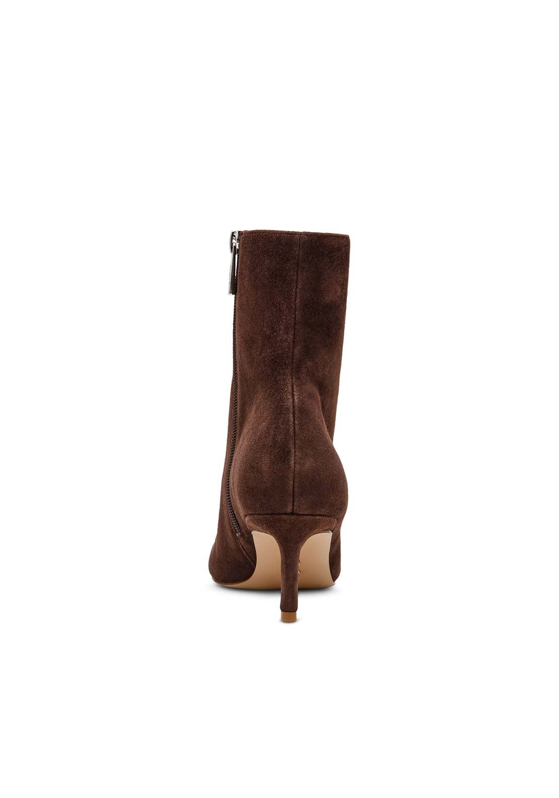 Steve Madden Thin Heel Boot - Ground Coffee Suede 3 Shaws Department Stores