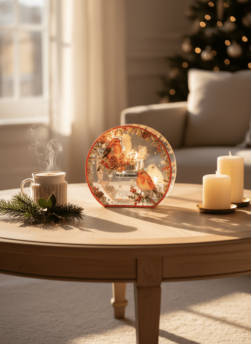 Newgrange Living Christmas Robin T-light Display - Multi 4 Shaws Department Stores