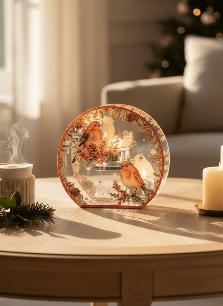 Newgrange Living Christmas Robin T-light Display - Multi 1 Shaws Department Stores