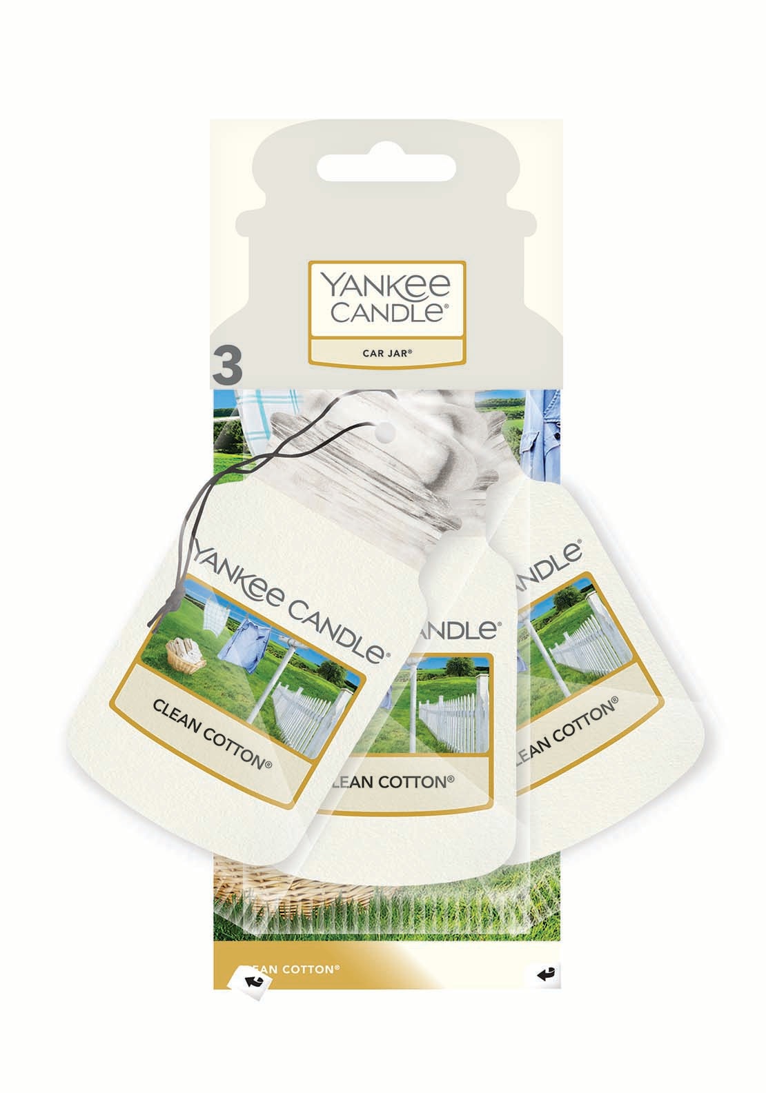 Yankee Candle Car Freshener Set of 3 - Clean Cotton 1 Shaws Department Stores
