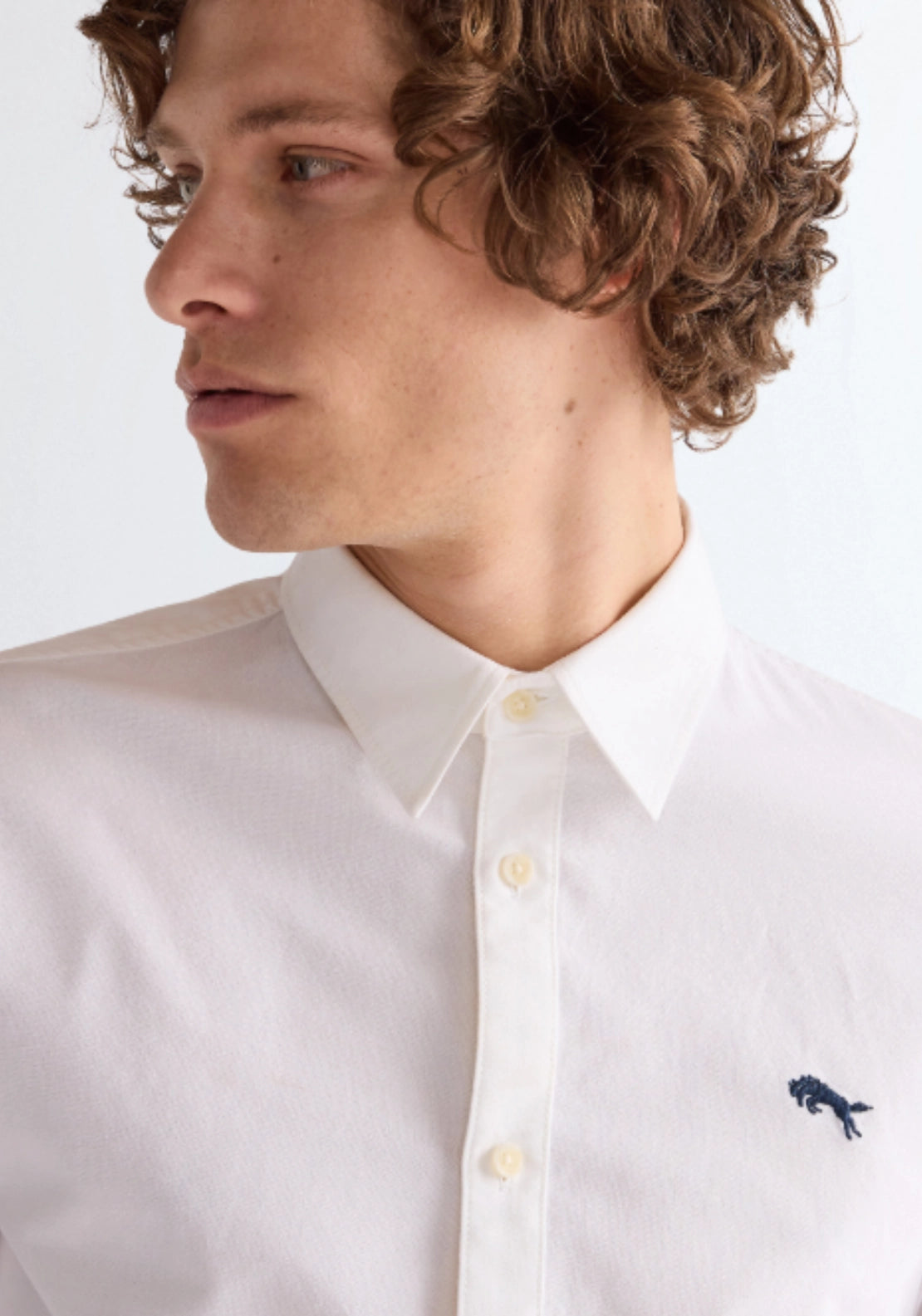 Long Sleeve Oxford Shirt - White Oxford
