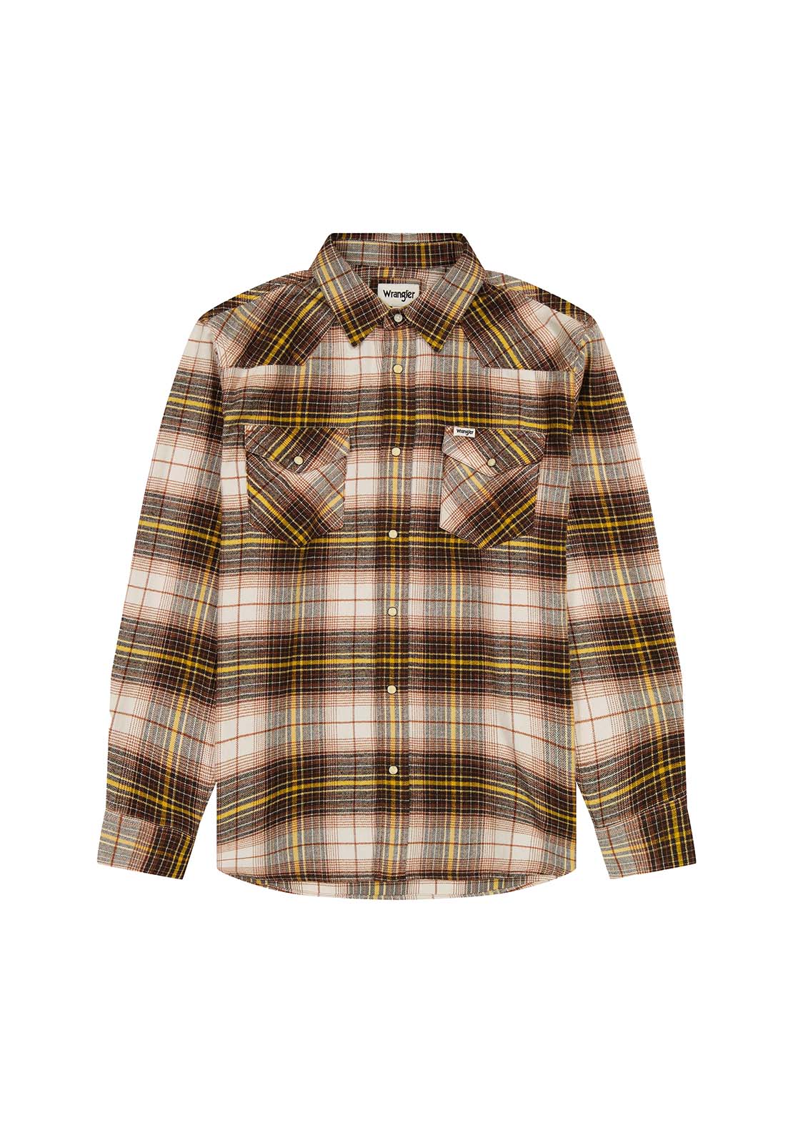 Wrangler Long Sleeves Check Shirt - Gingerbread 6 Shaws Department Stores