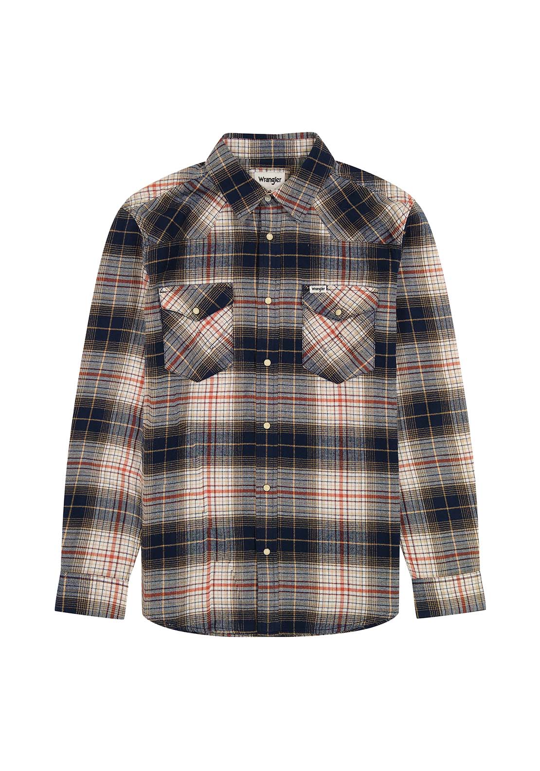 Wrangler Long Sleeves Check Shirt - Navy / Red 5 Shaws Department Stores