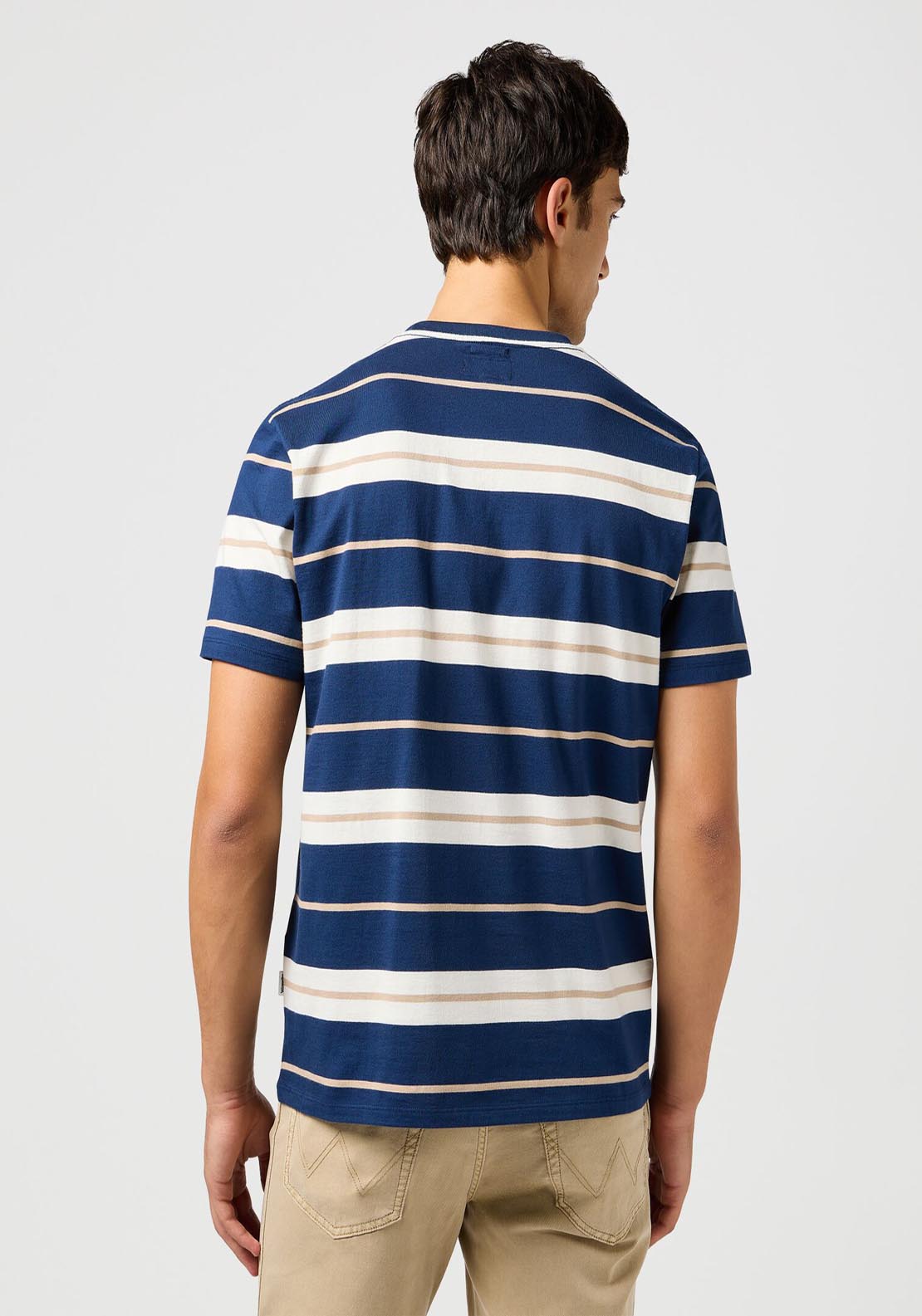 Wrangler Stripe T Shirt - Black 2 Shaws Department Stores