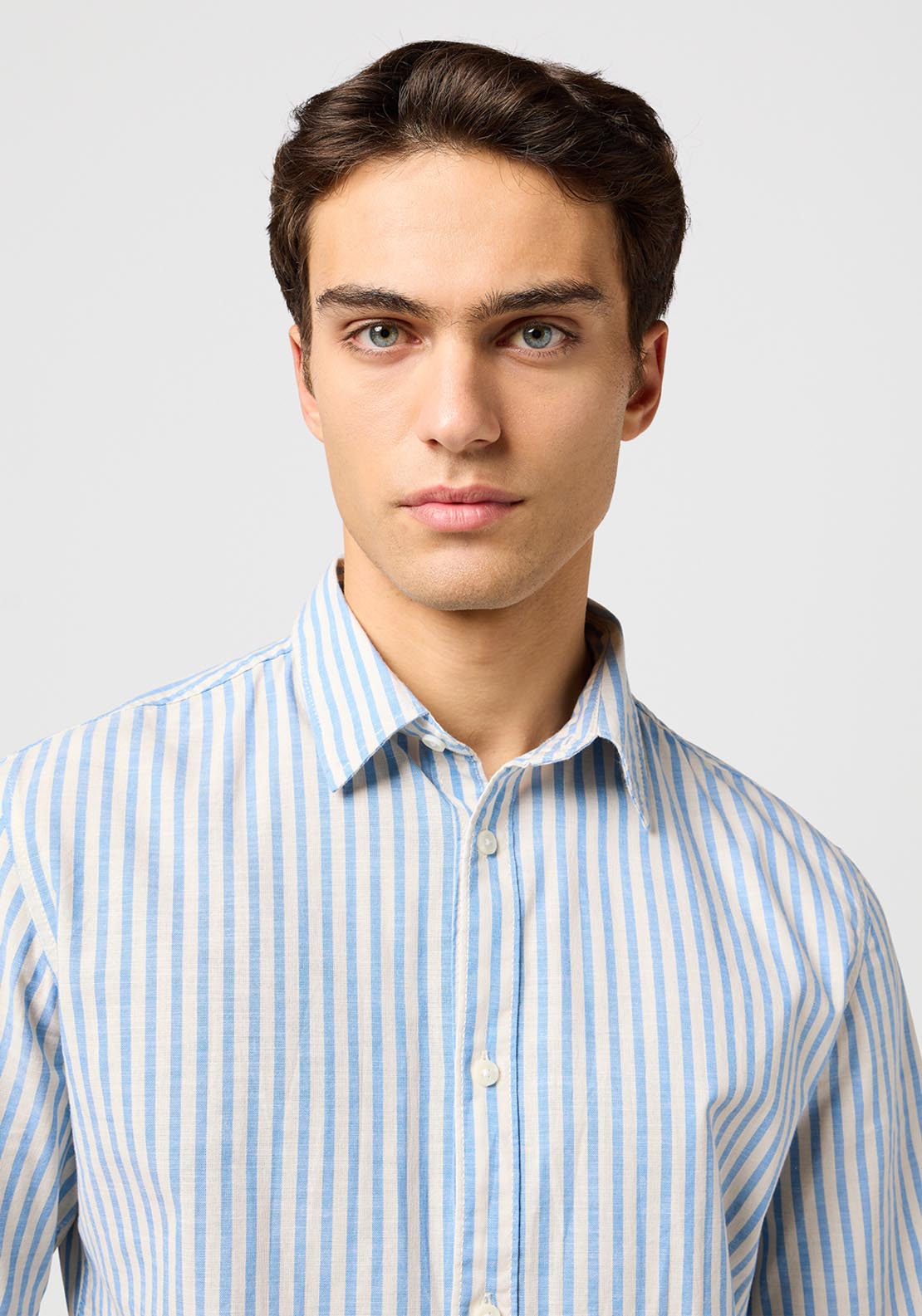 Wrangler Short Sleeve Stripe Shirt - Pacfic Stripe 4 Shaws Department Stores
