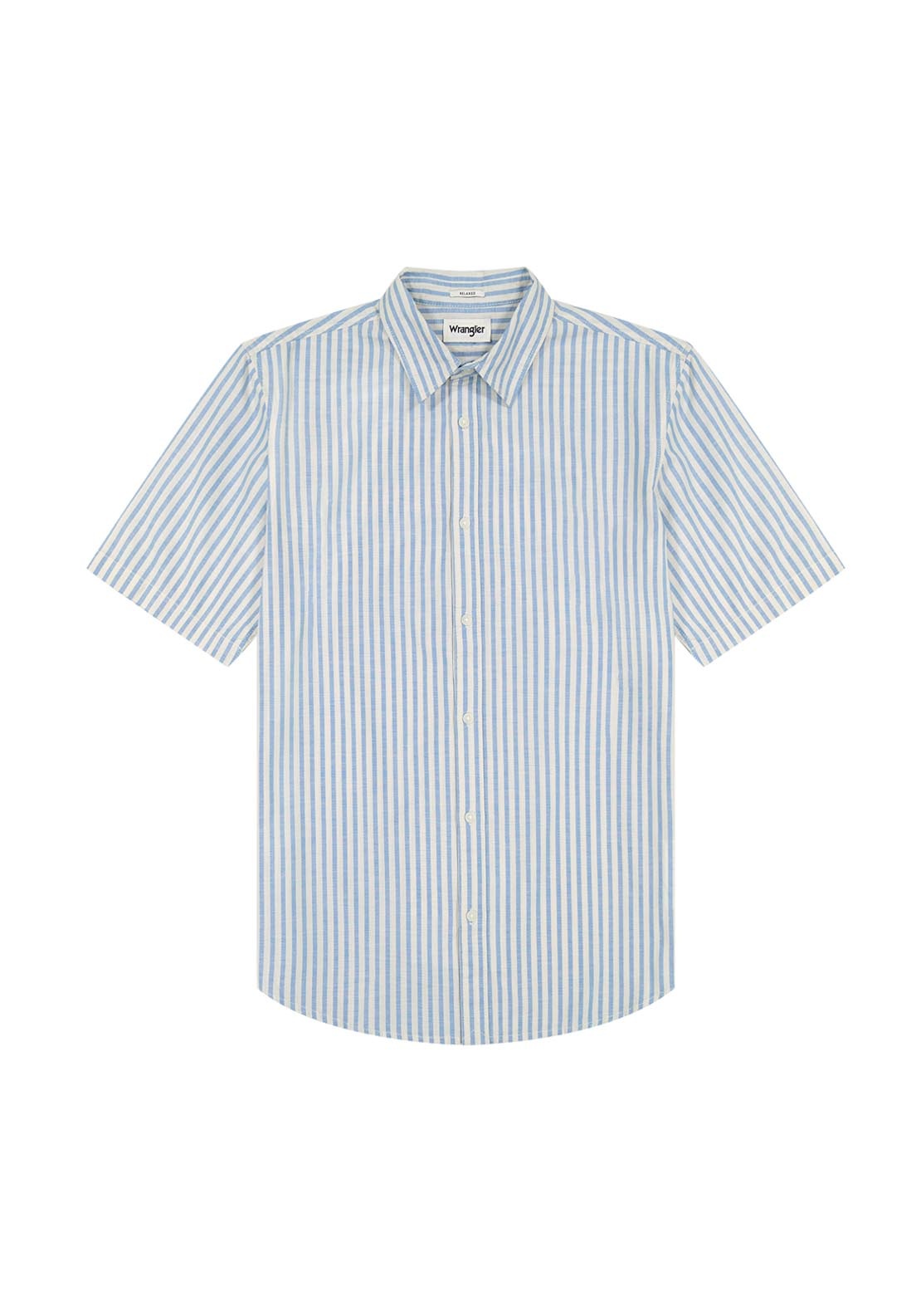 Wrangler Short Sleeve Stripe Shirt - Pacfic Stripe 6 Shaws Department Stores