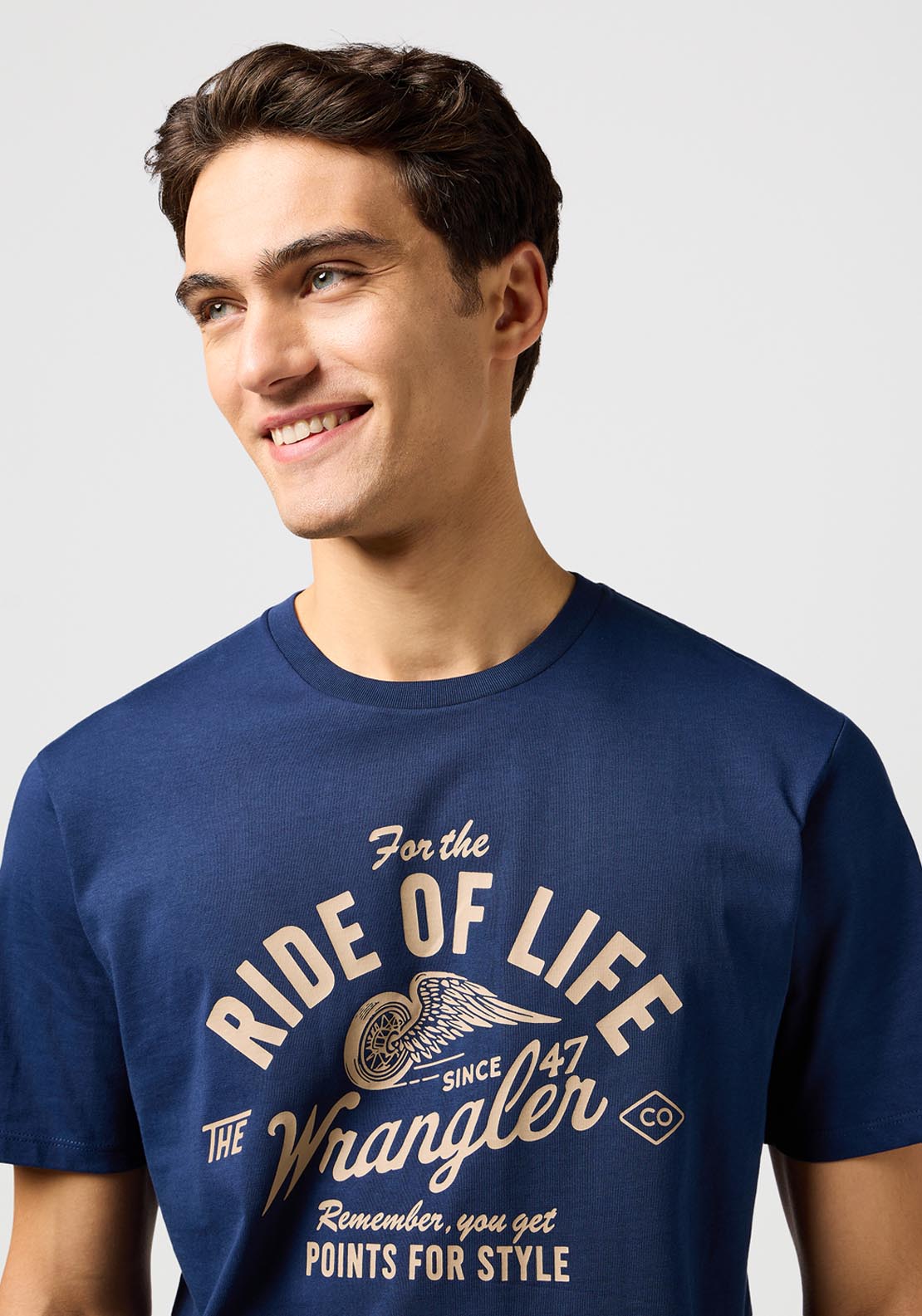 Wrangler Amaerican T Shirt - Navy 4 Shaws Department Stores