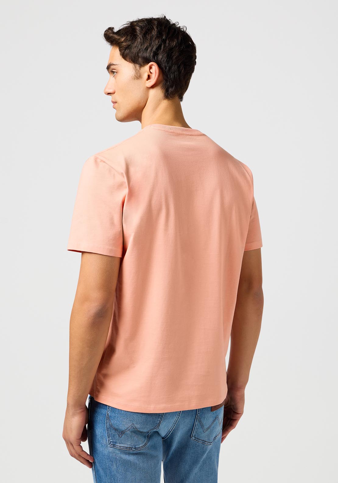 Wrangler Small Logo Tee - Shrimp 2 Shaws Department Stores