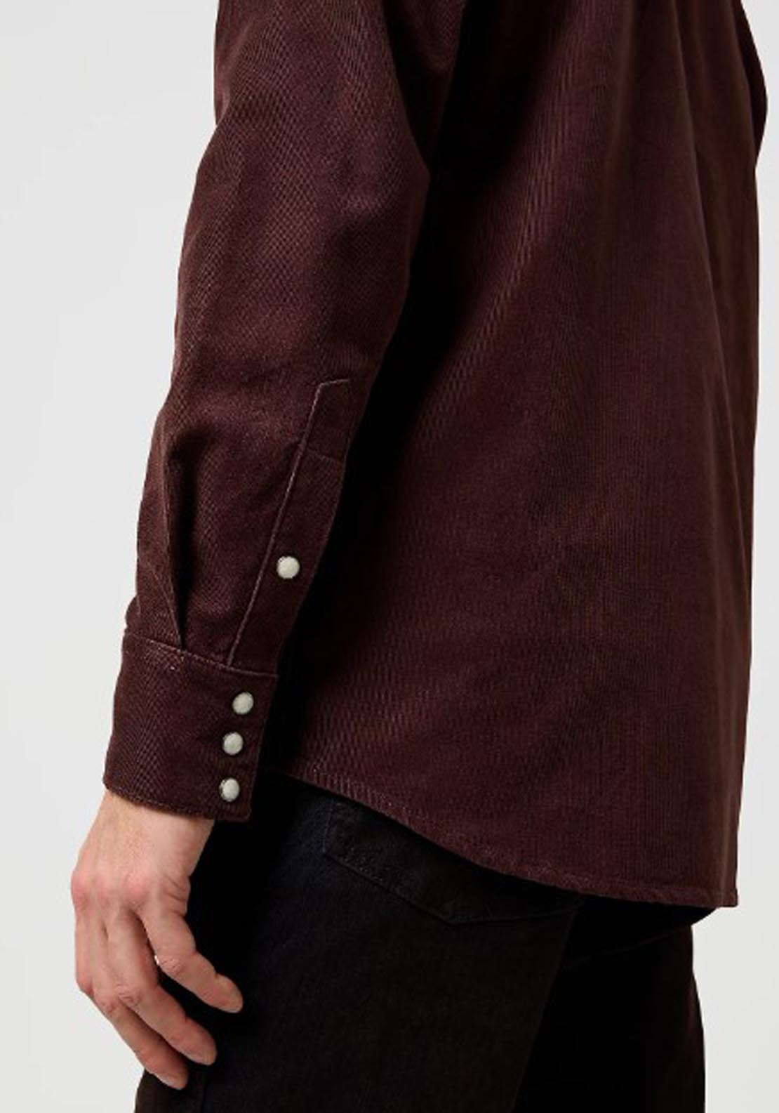 Western Corduroy Shirt - Mahogany
