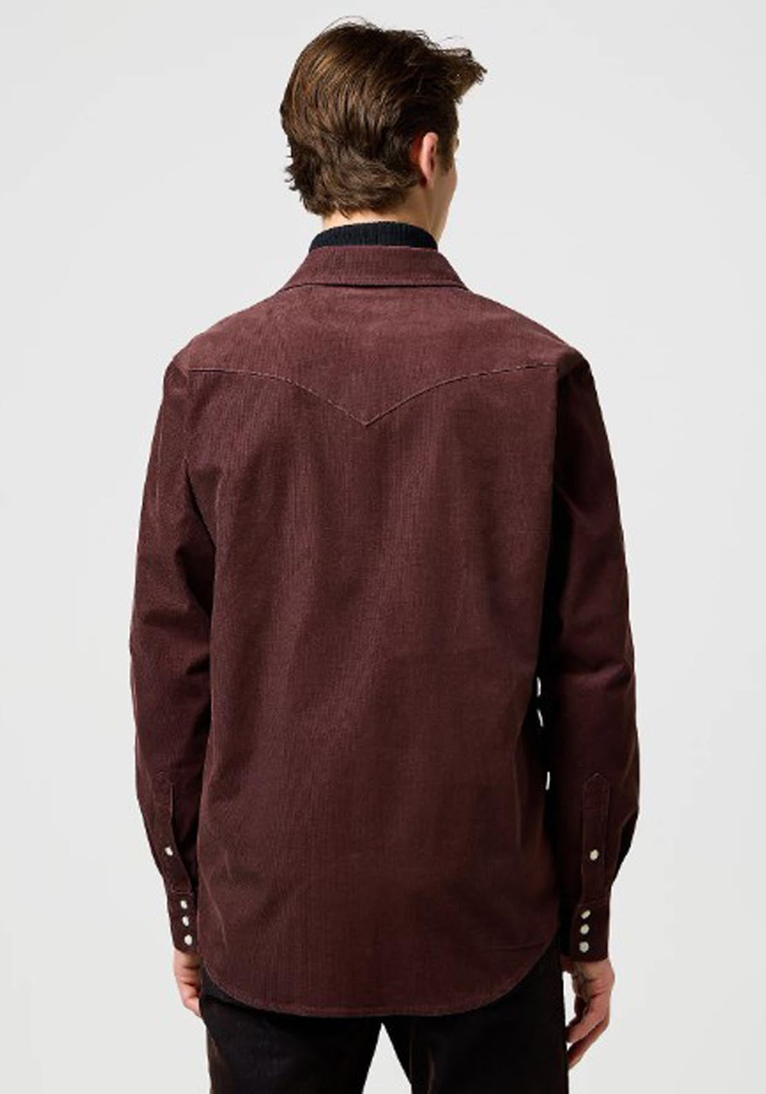 Western Corduroy Shirt - Mahogany