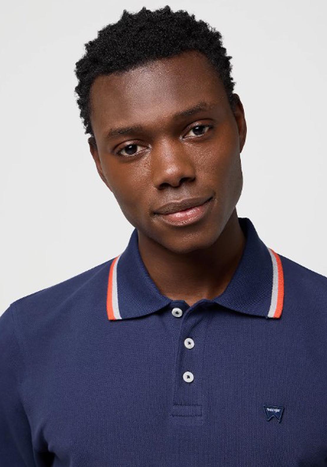 Long Sleeved Polo Shirt - Navy